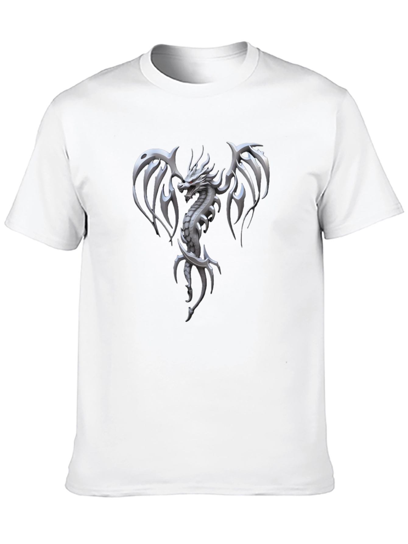 Dragon Graphic Print Mens Black T-Shirt
