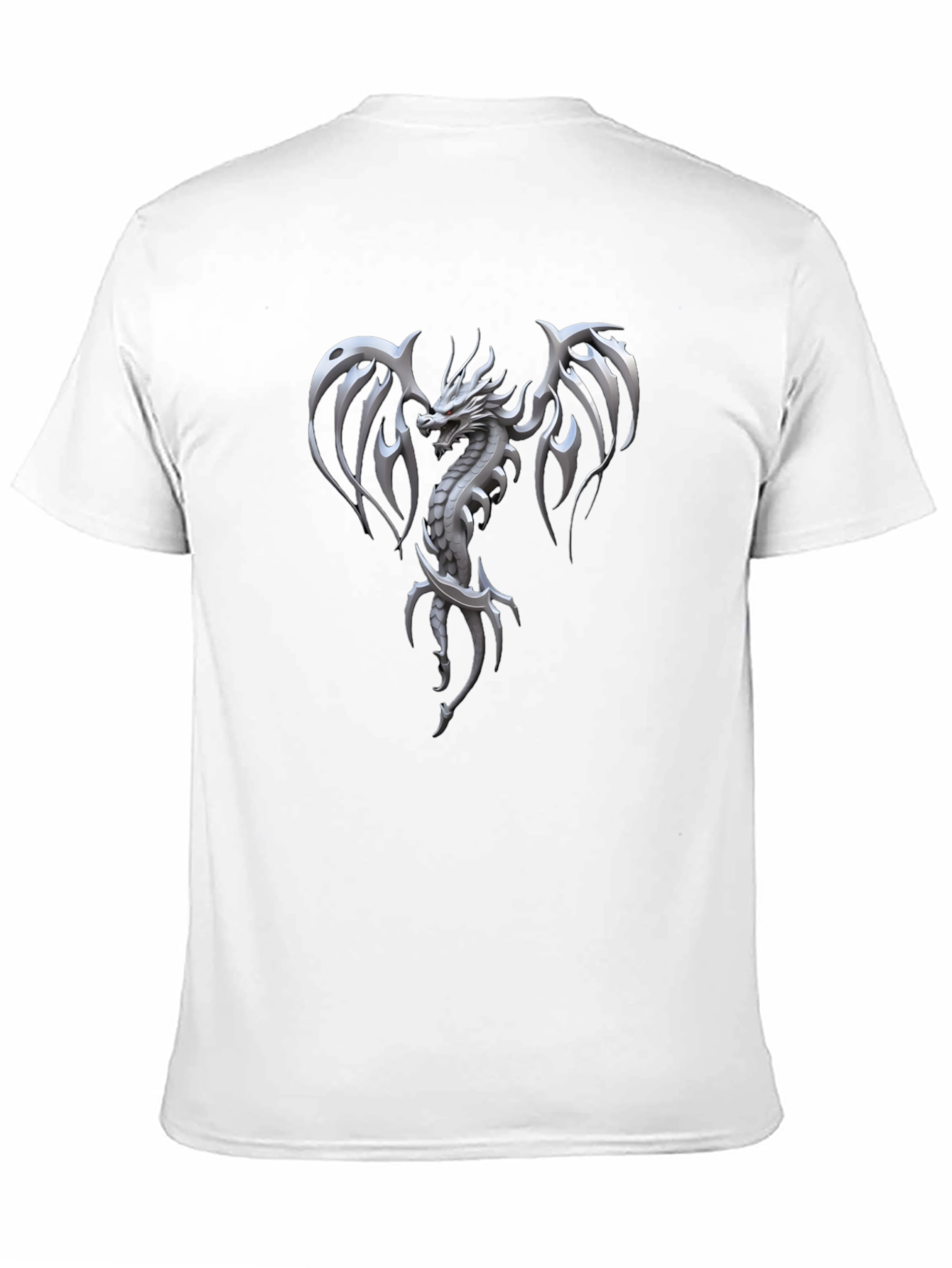 Dragon Graphic Print Mens Black T-Shirt