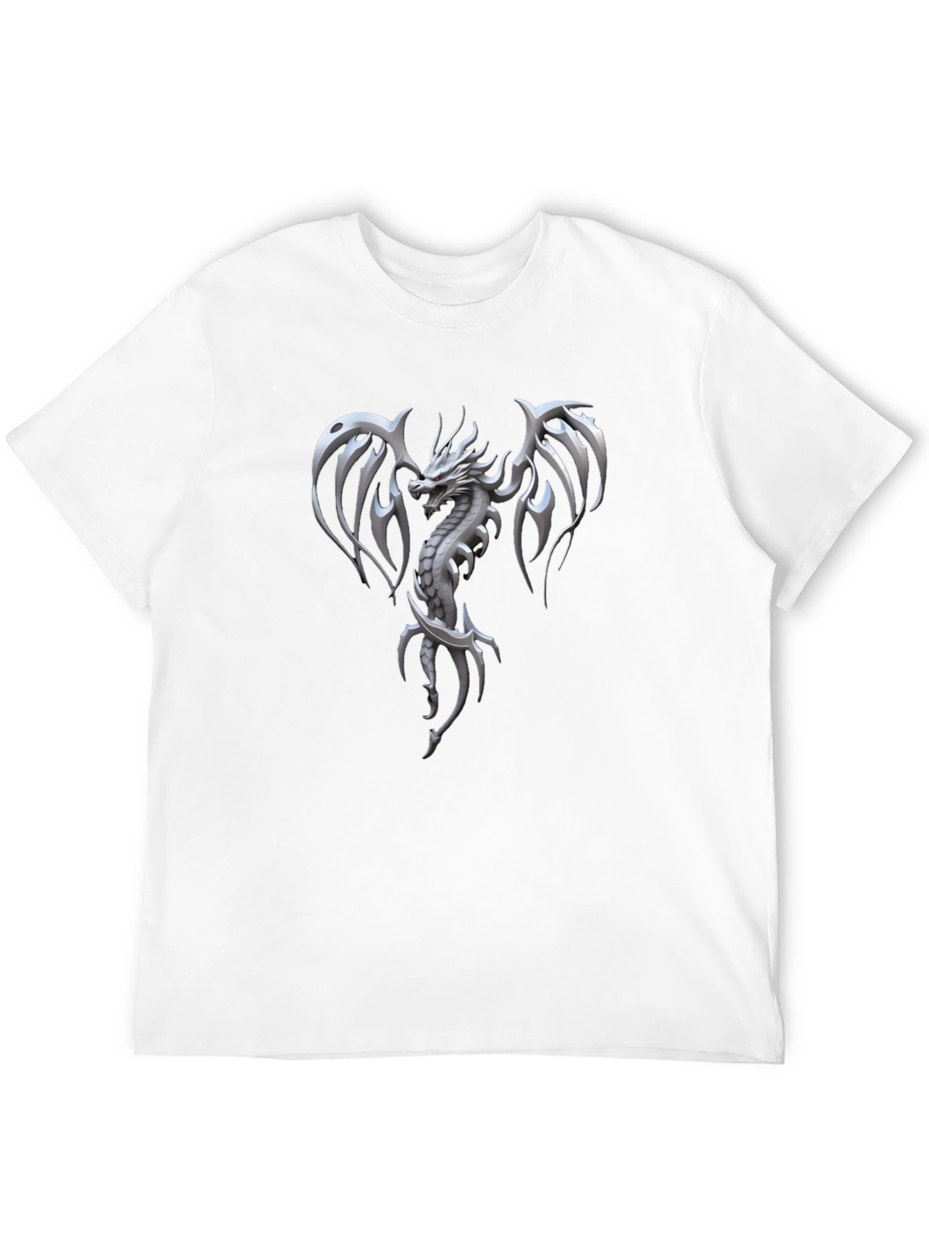 Dragon Graphic Print Mens Black T-Shirt