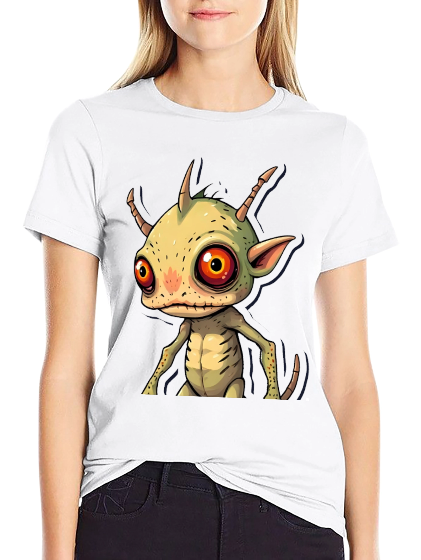 Cartoon Alien Graphic T-Shirt