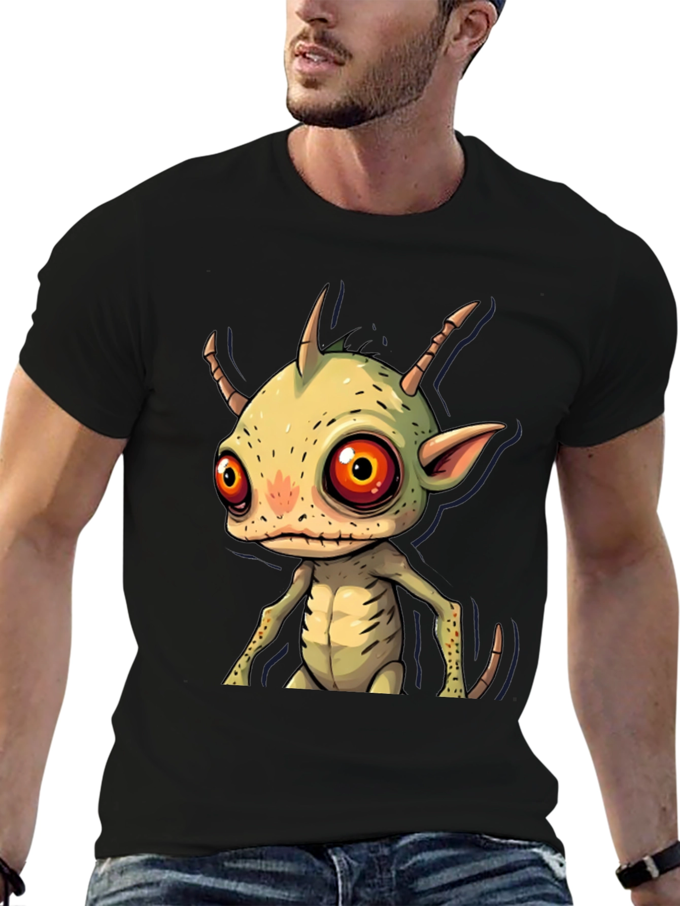 Cartoon Alien Graphic T-Shirt