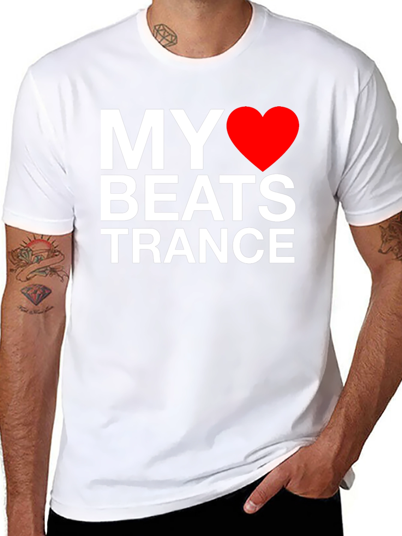 My Heart Beats Trance T-Shirt - Black