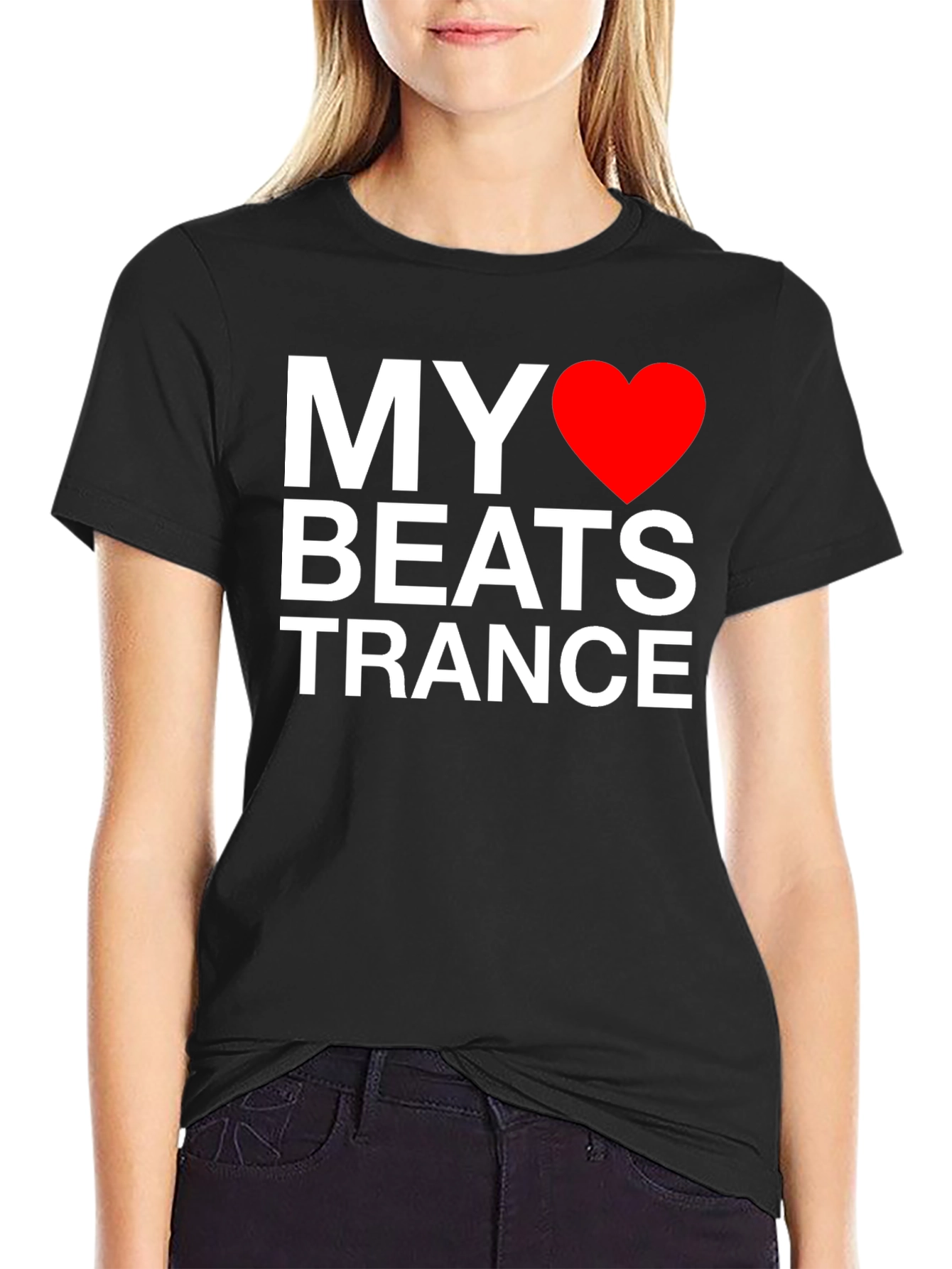 My Heart Beats Trance T-Shirt - Black