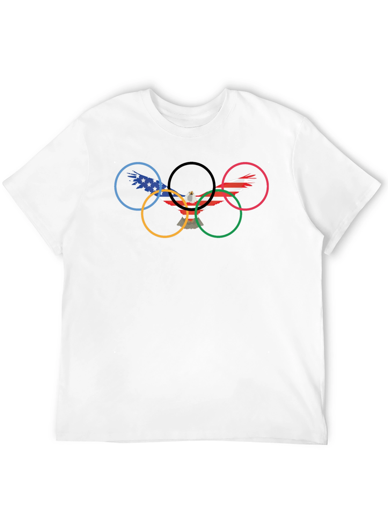 Olympic Rings Eagle Graphic T-Shirt