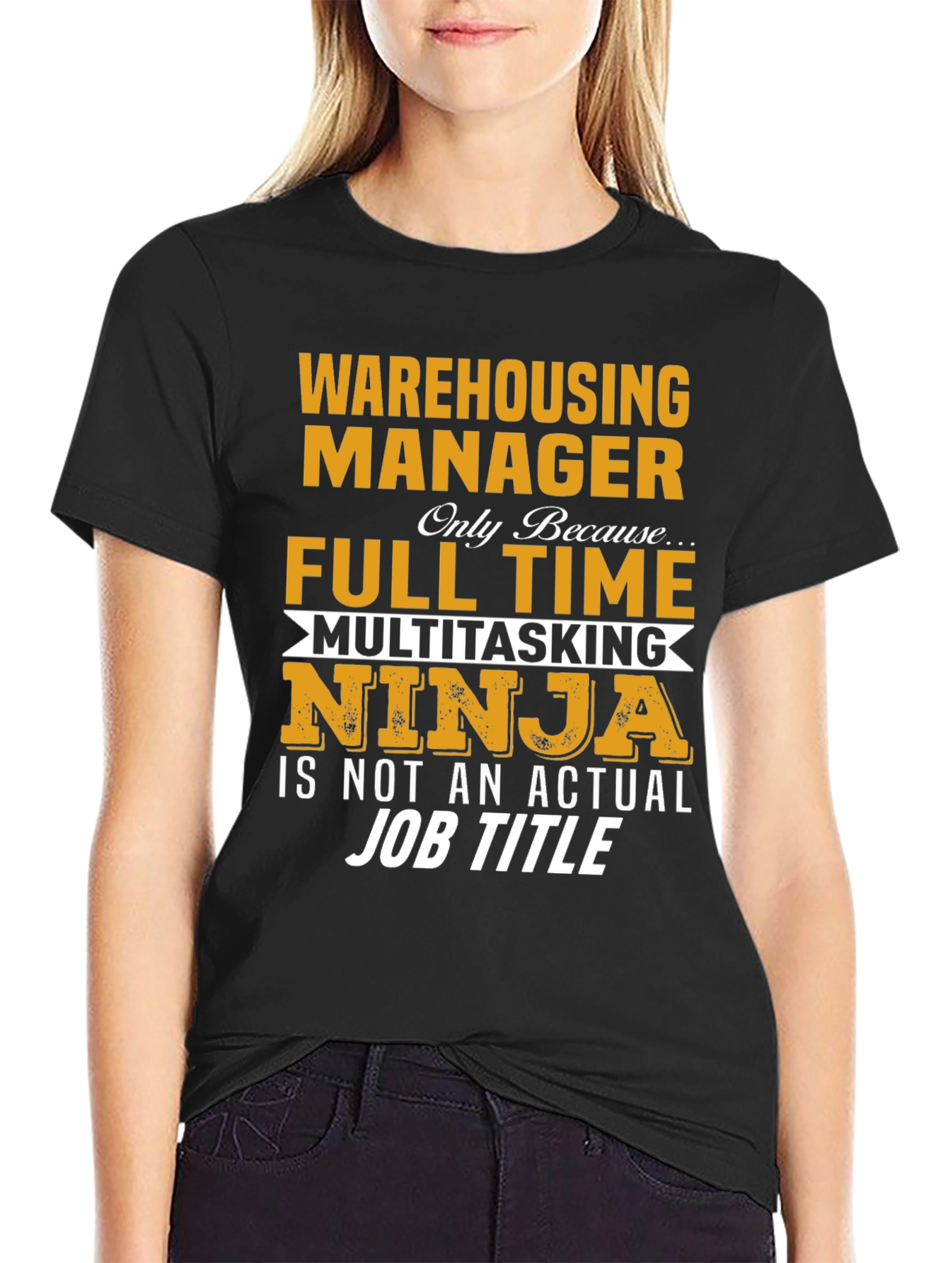 Warehousing Manager Full Time Ninja T-Shirt