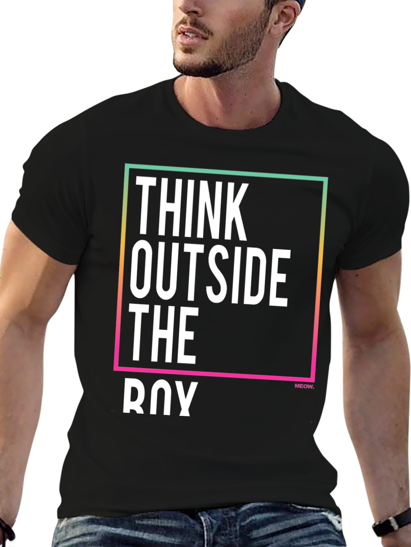 Think Outside The Box Mens Graphic Tee