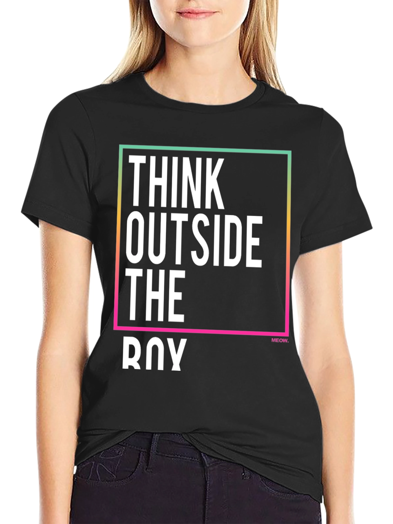 Think Outside The Box Mens Graphic Tee