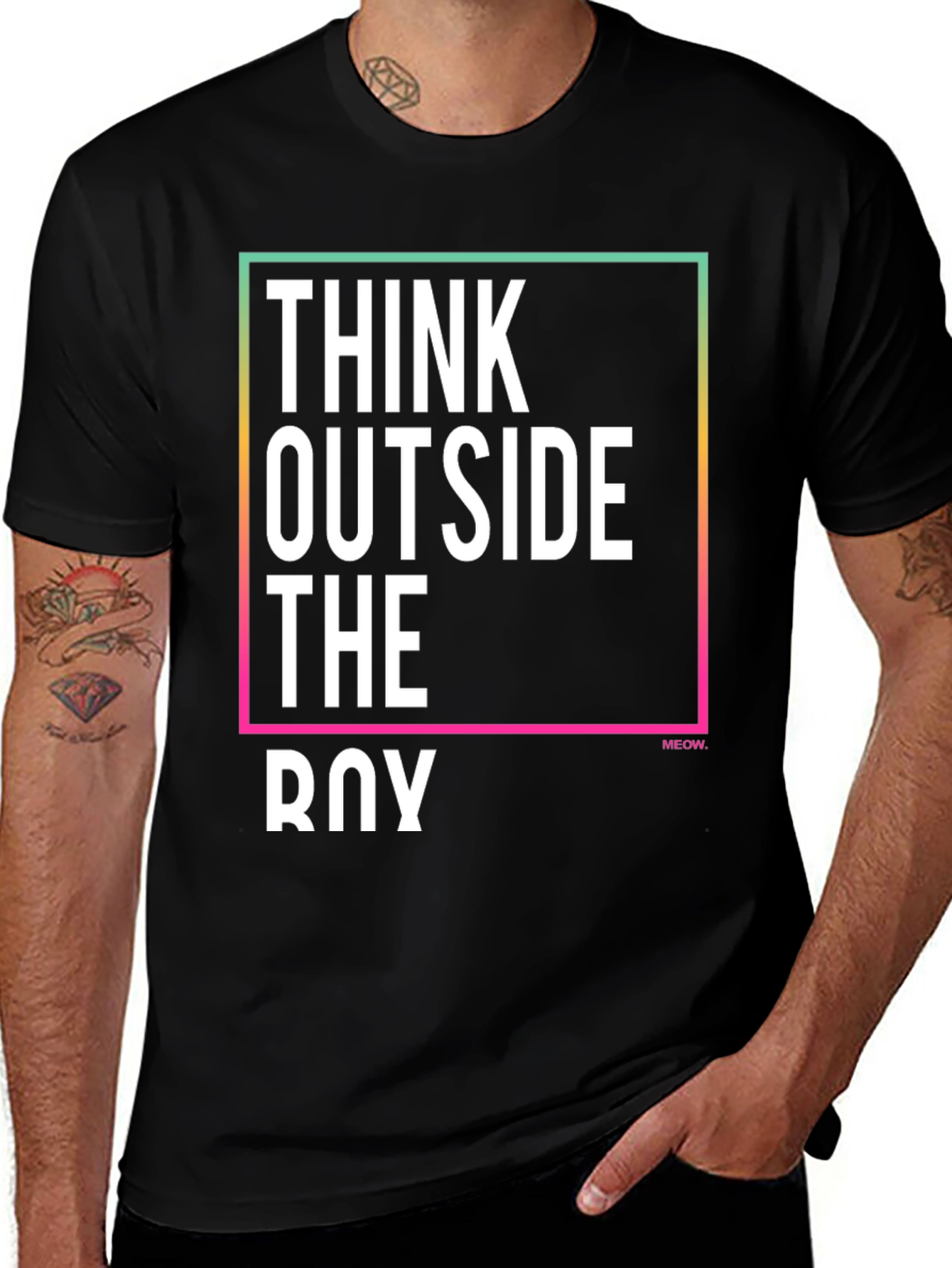 Think Outside The Box Mens Graphic Tee