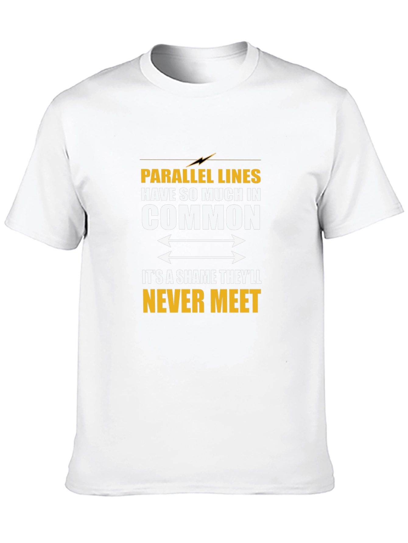 Parallel Lines Humor Black T-Shirt