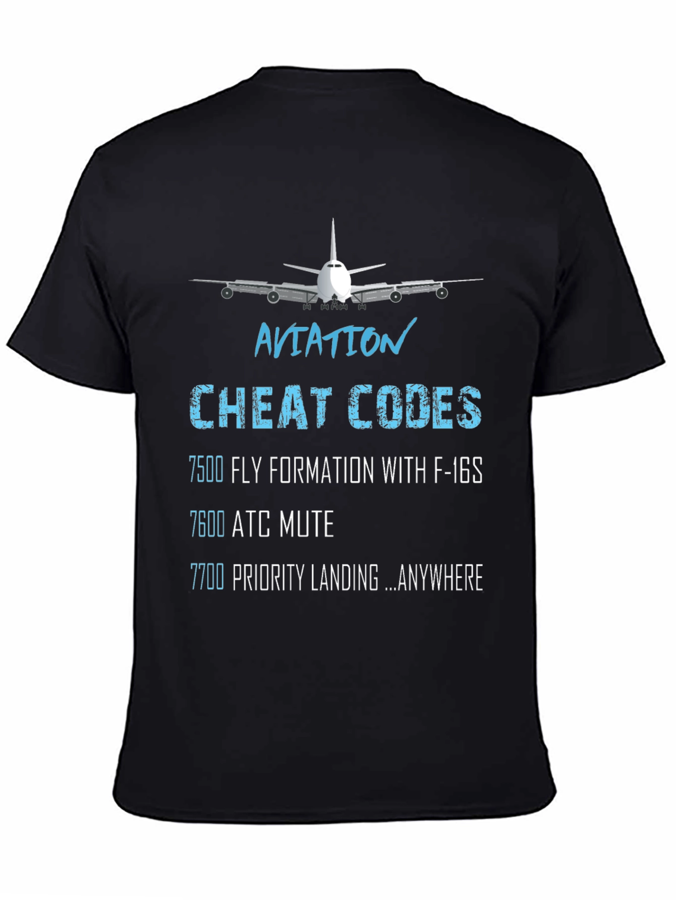 Aviation Cheat Codes Graphic T-Shirt