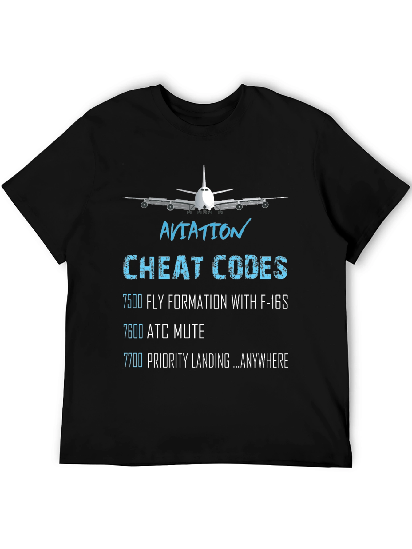 Aviation Cheat Codes Graphic T-Shirt