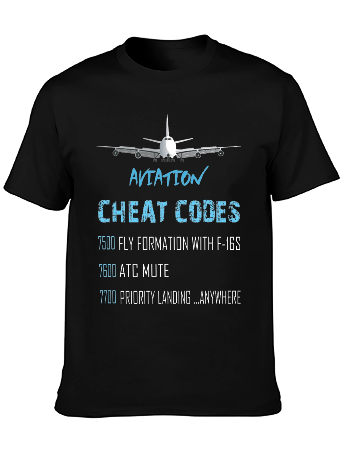 Aviation Cheat Codes Graphic T-Shirt