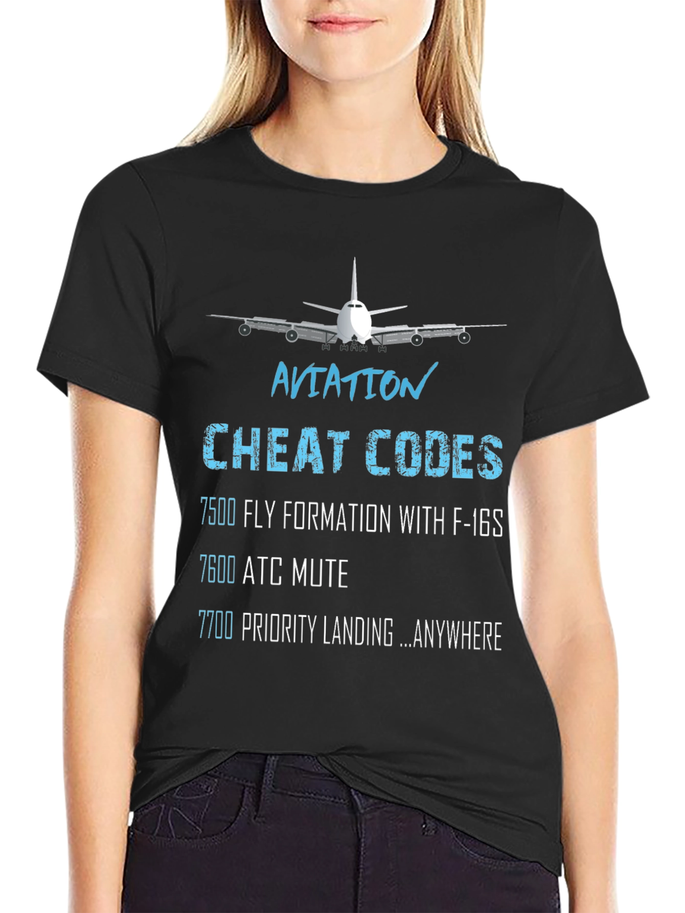 Aviation Cheat Codes Graphic T-Shirt