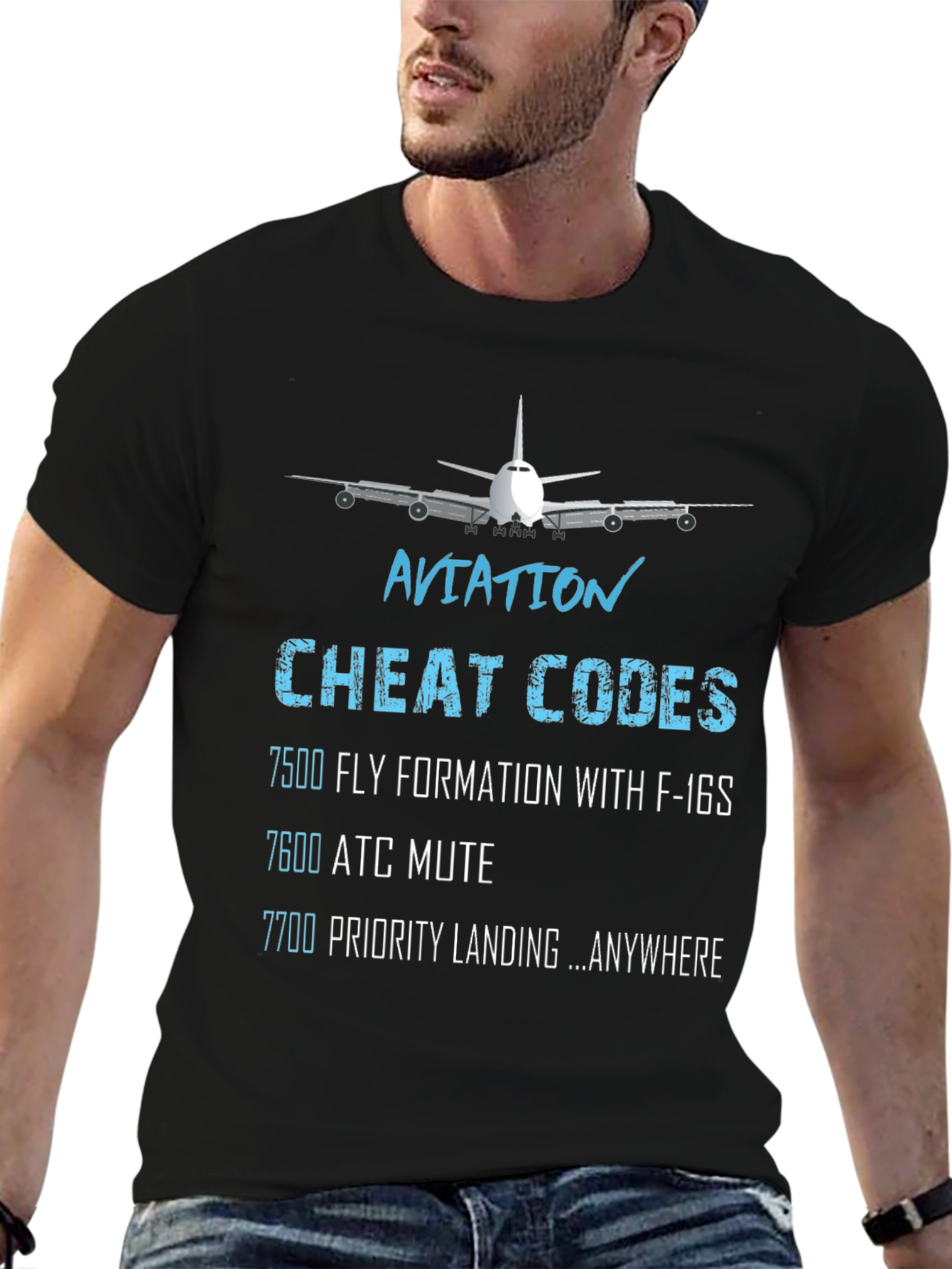 Aviation Cheat Codes Graphic T-Shirt