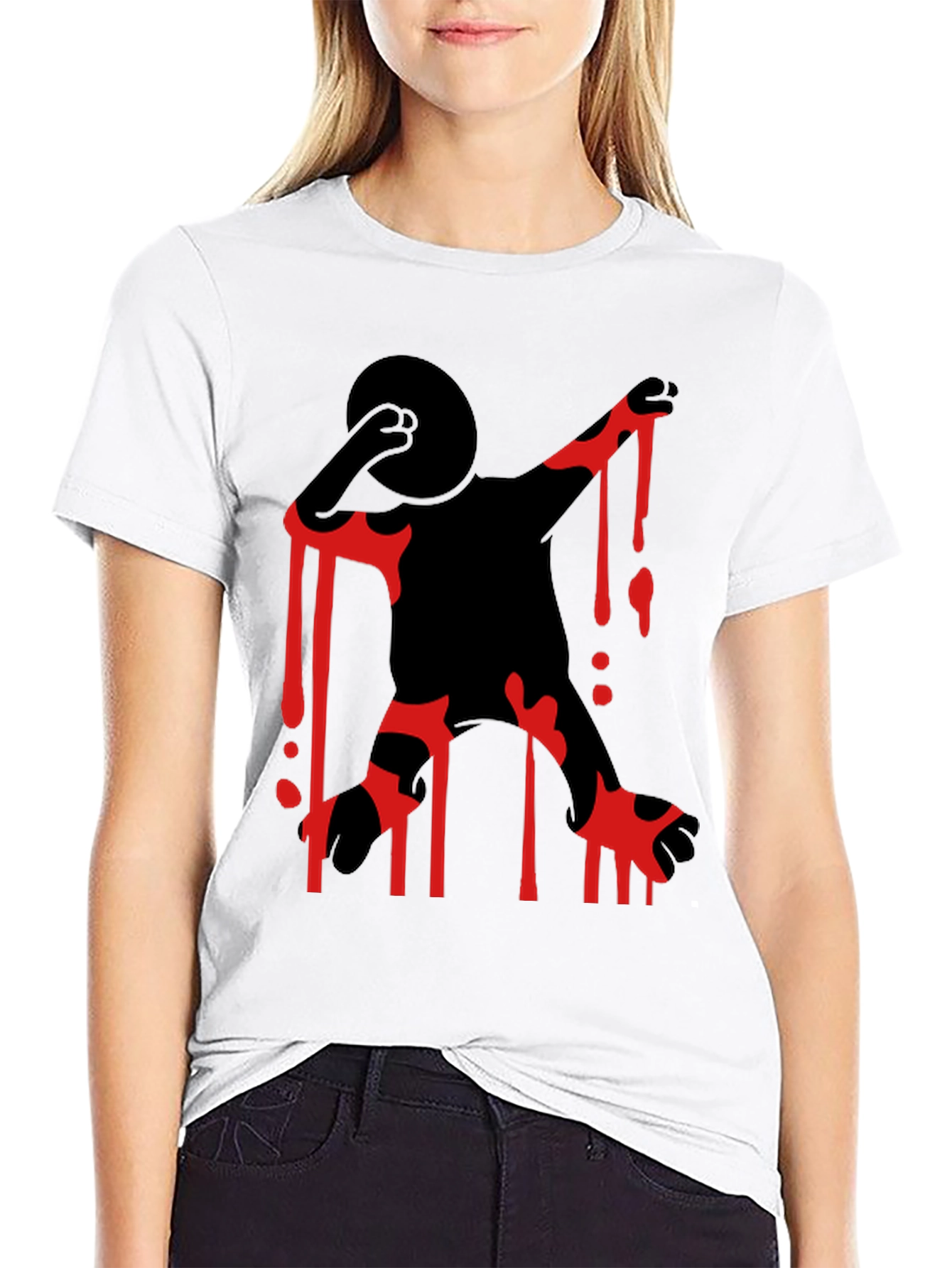 Bloody Stick Figure T-Shirt - Halloween Tee