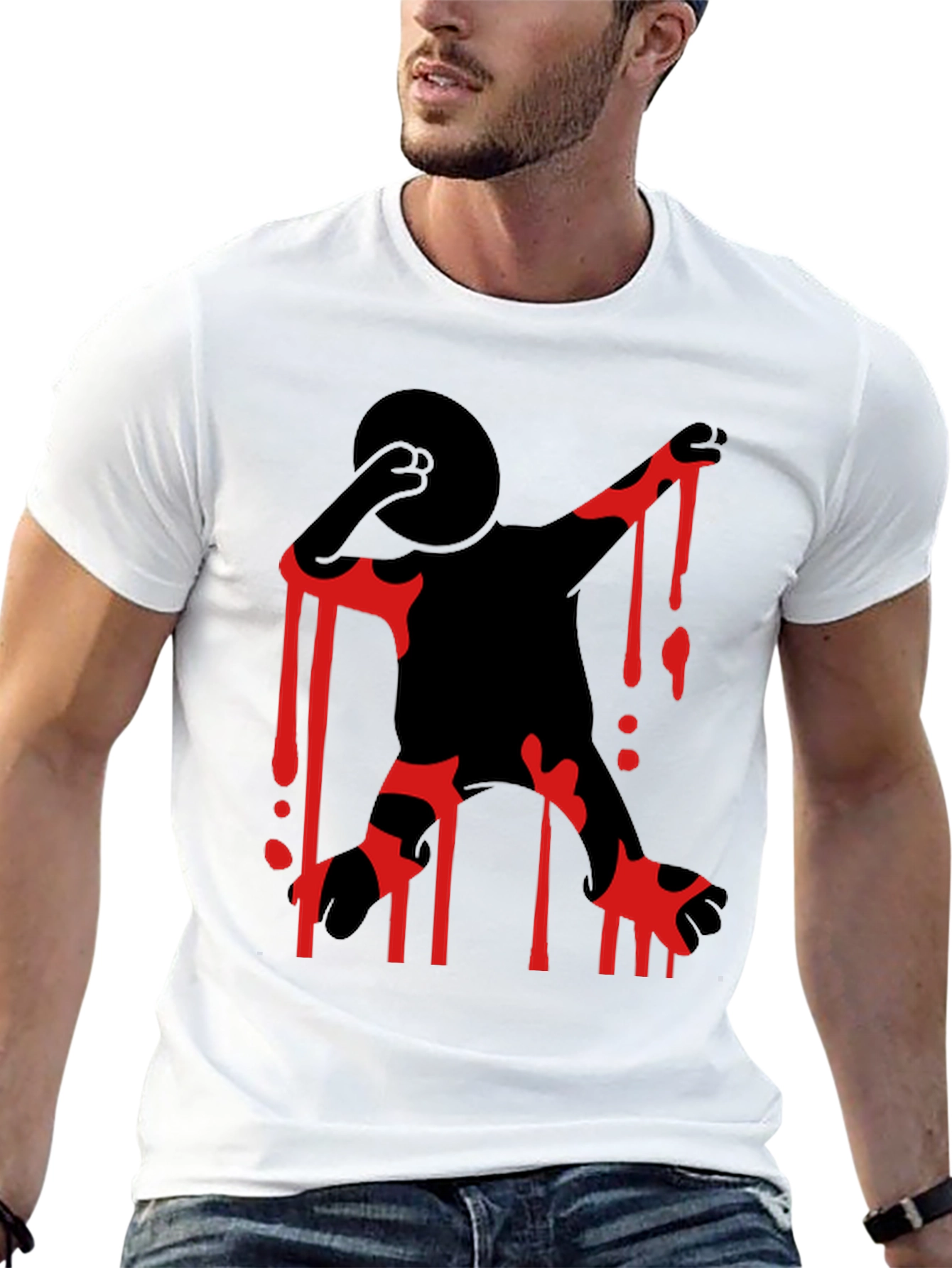 Bloody Stick Figure T-Shirt - Halloween Tee