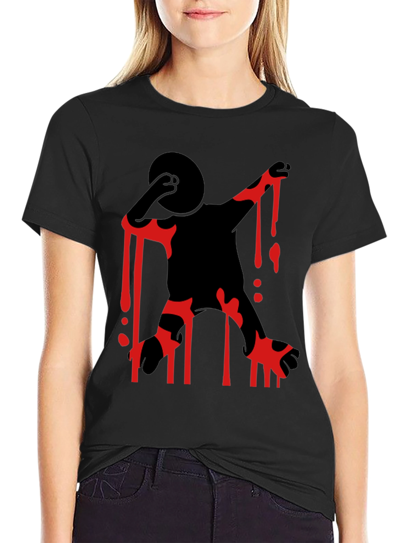 Bloody Stick Figure T-Shirt - Halloween Tee