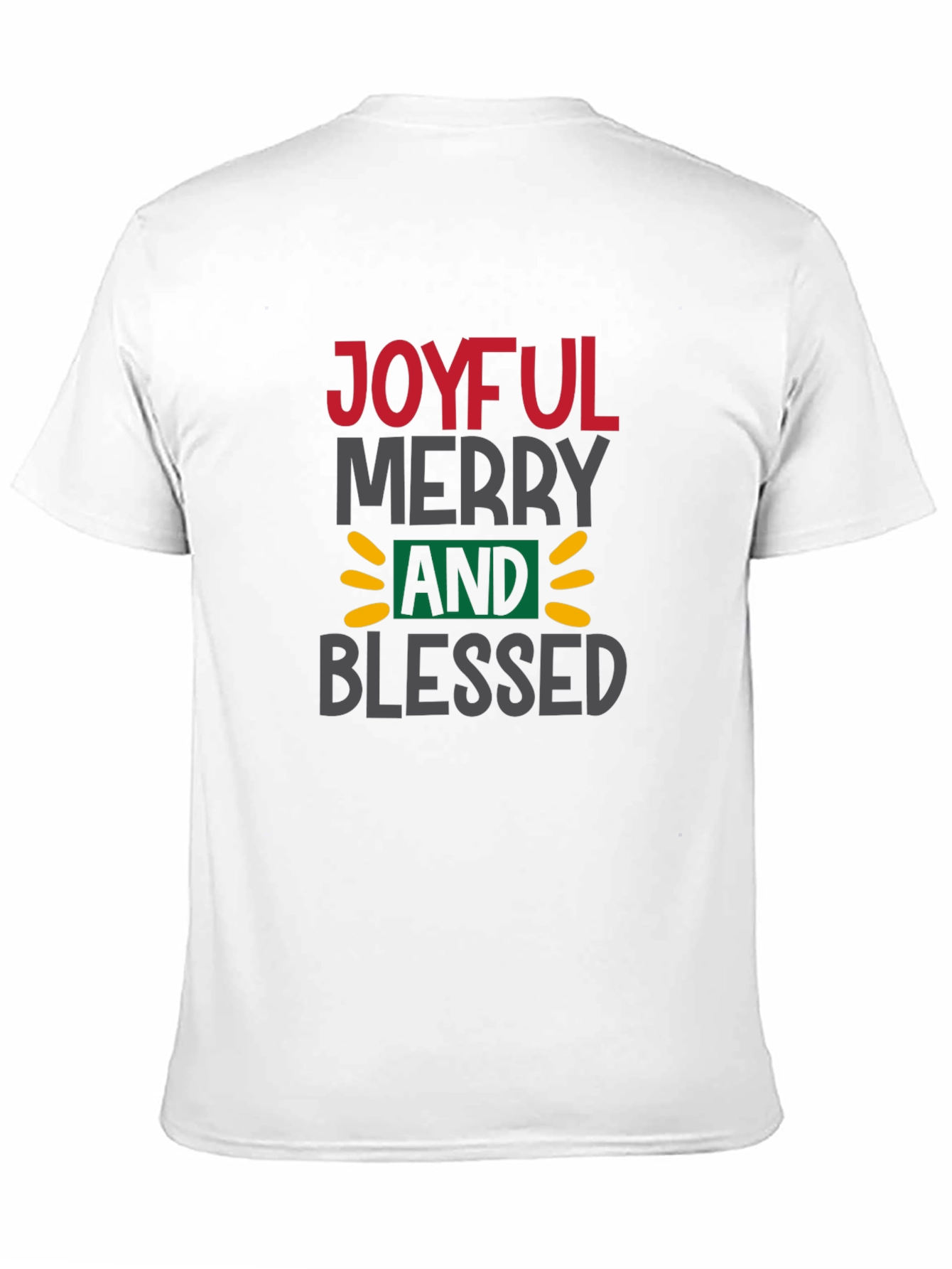 Joyful Merry & Blessed Graphic Tee - Black