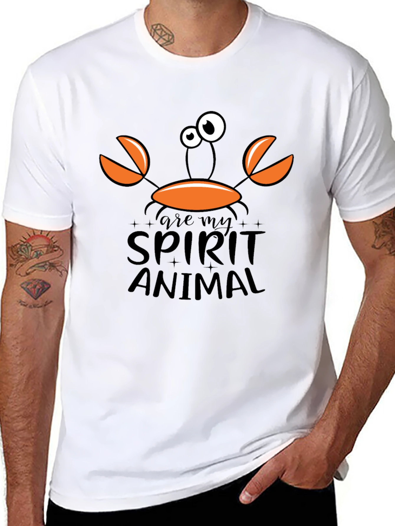 Crab Spirit Animal Graphic T-Shirt