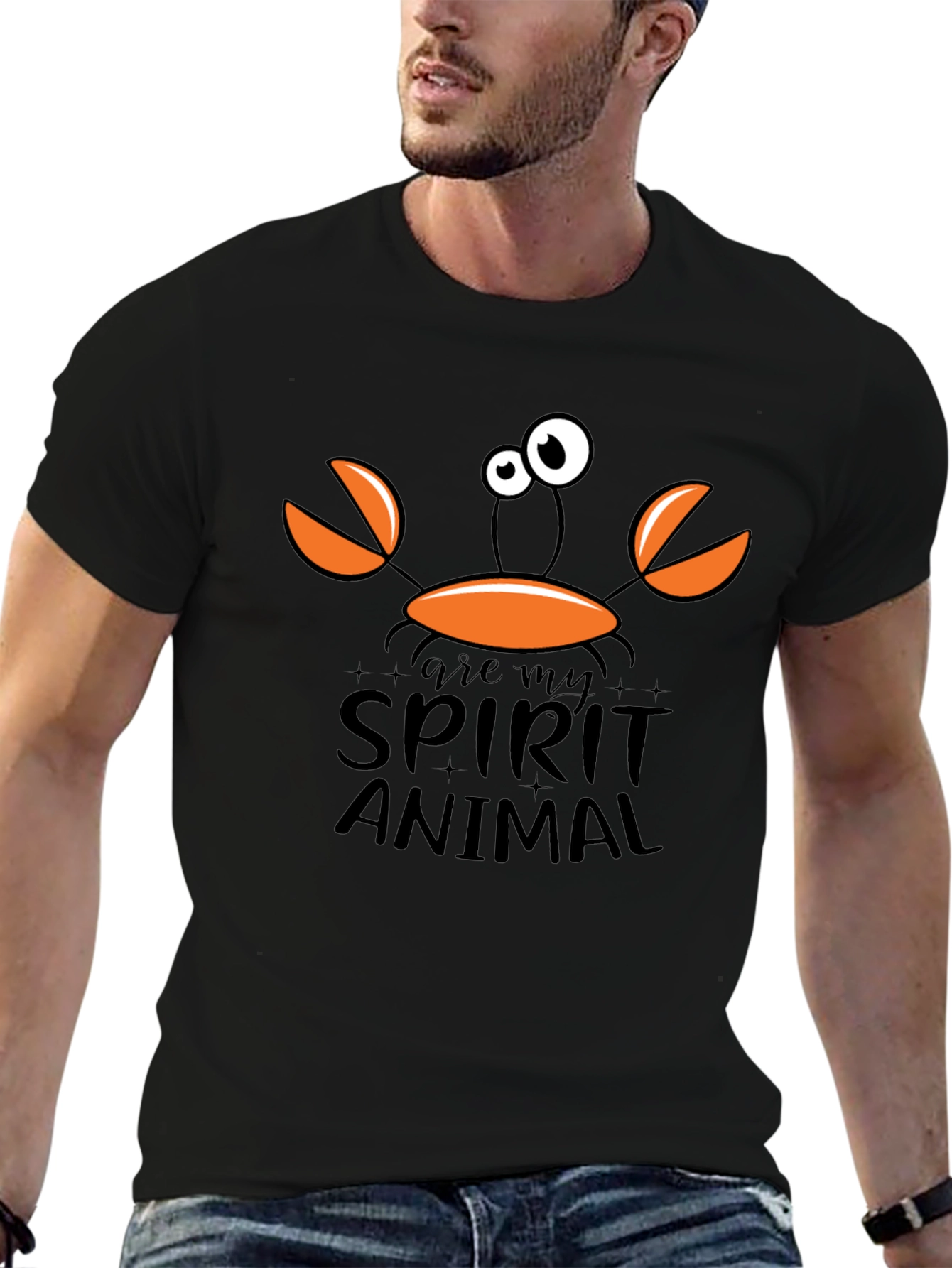 Crab Spirit Animal Graphic T-Shirt