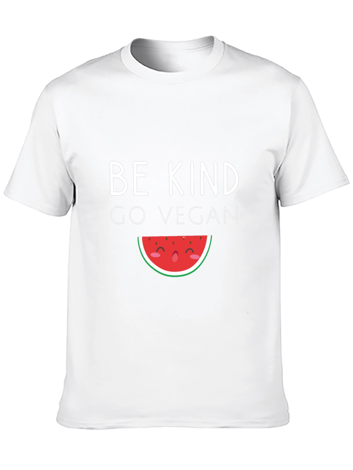 Be Kind Go Vegan Watermelon Graphic Tee - Black