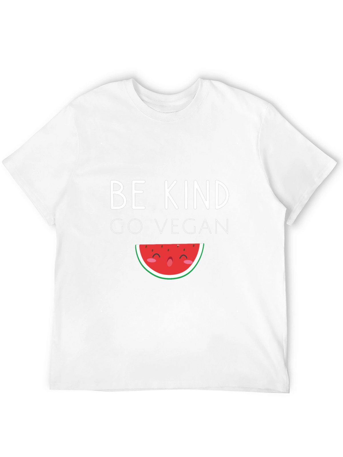 Be Kind Go Vegan Watermelon Graphic Tee - Black
