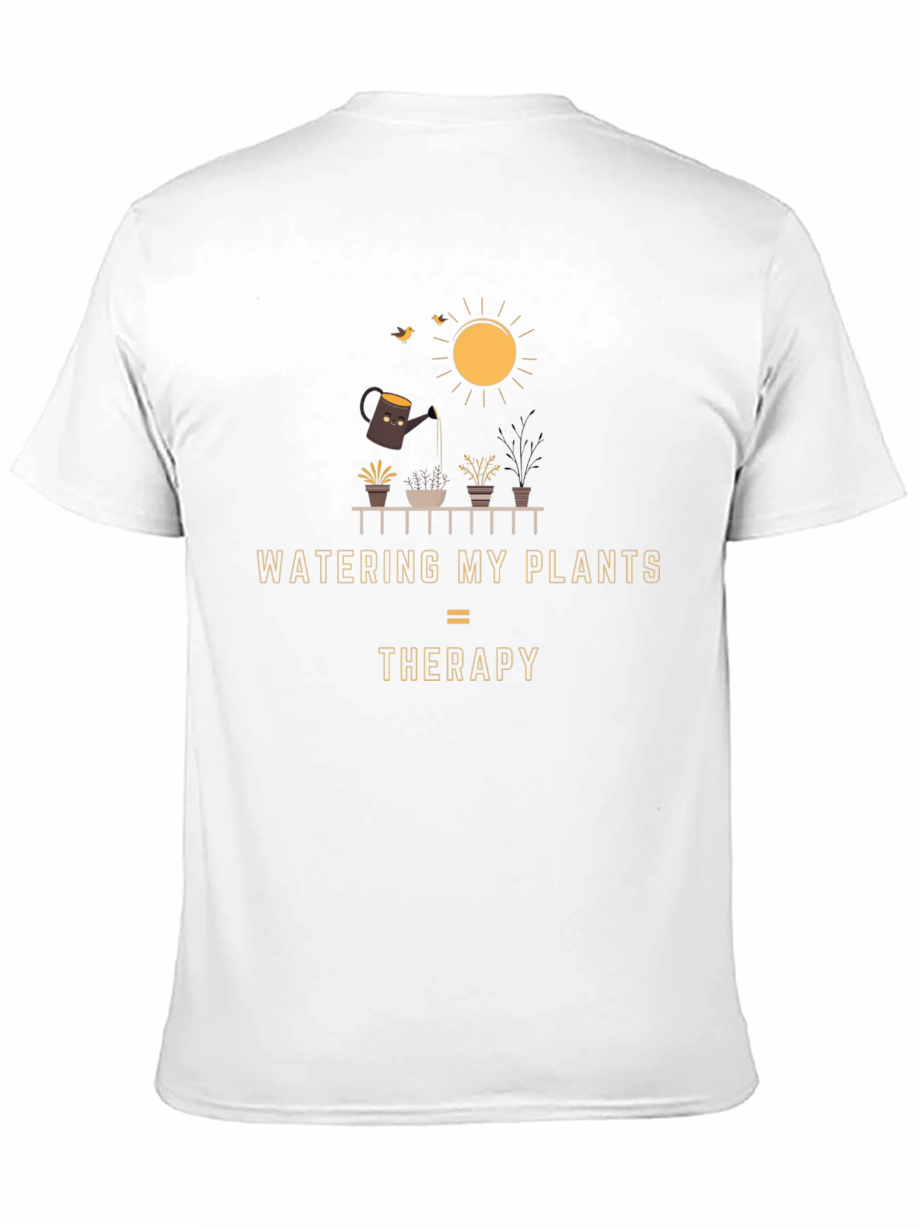 Watering Plants Therapy Graphic Tee - Unisex Gardening Shirt