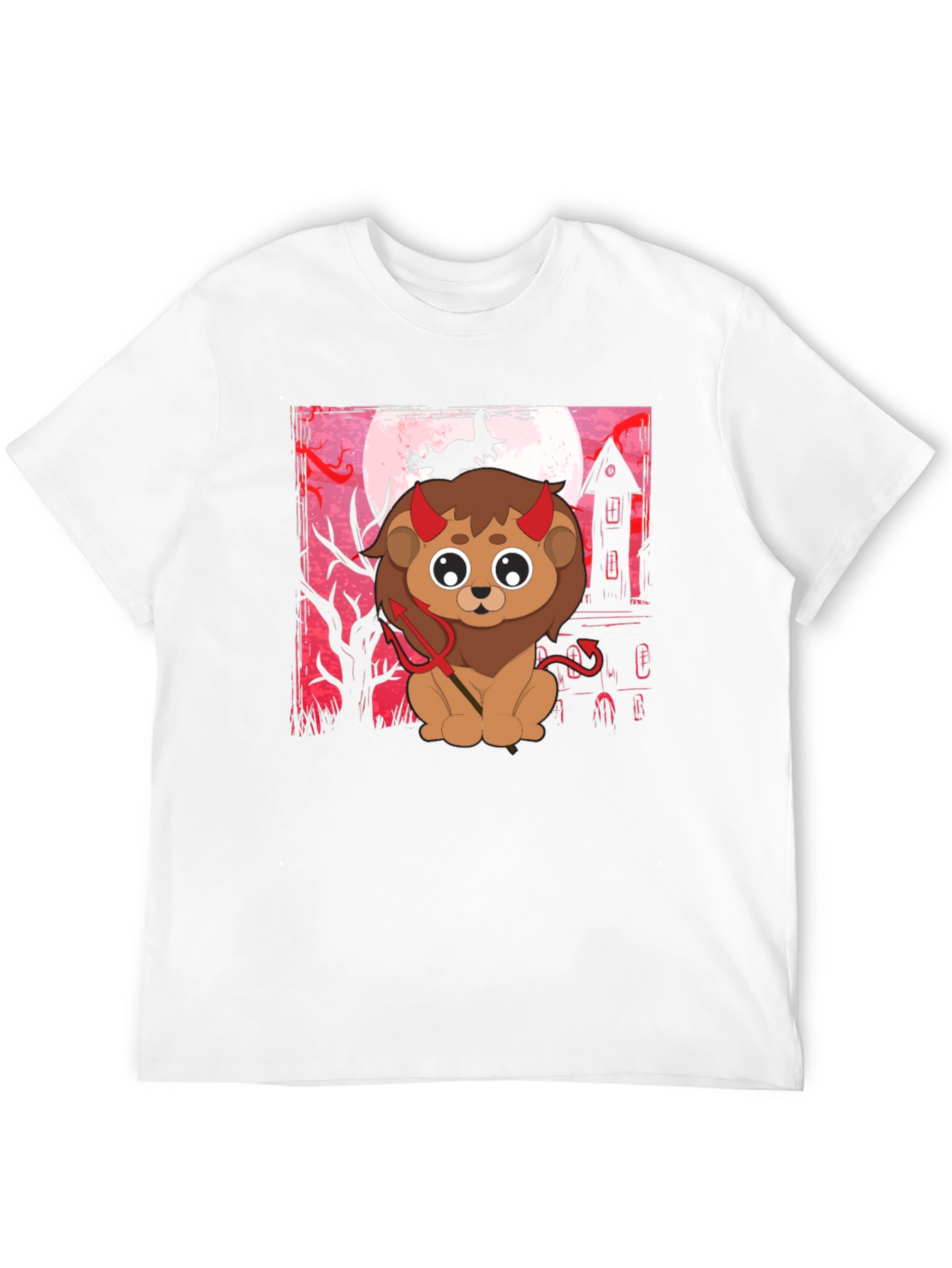 Halloween Devil Lion Graphic Tee
