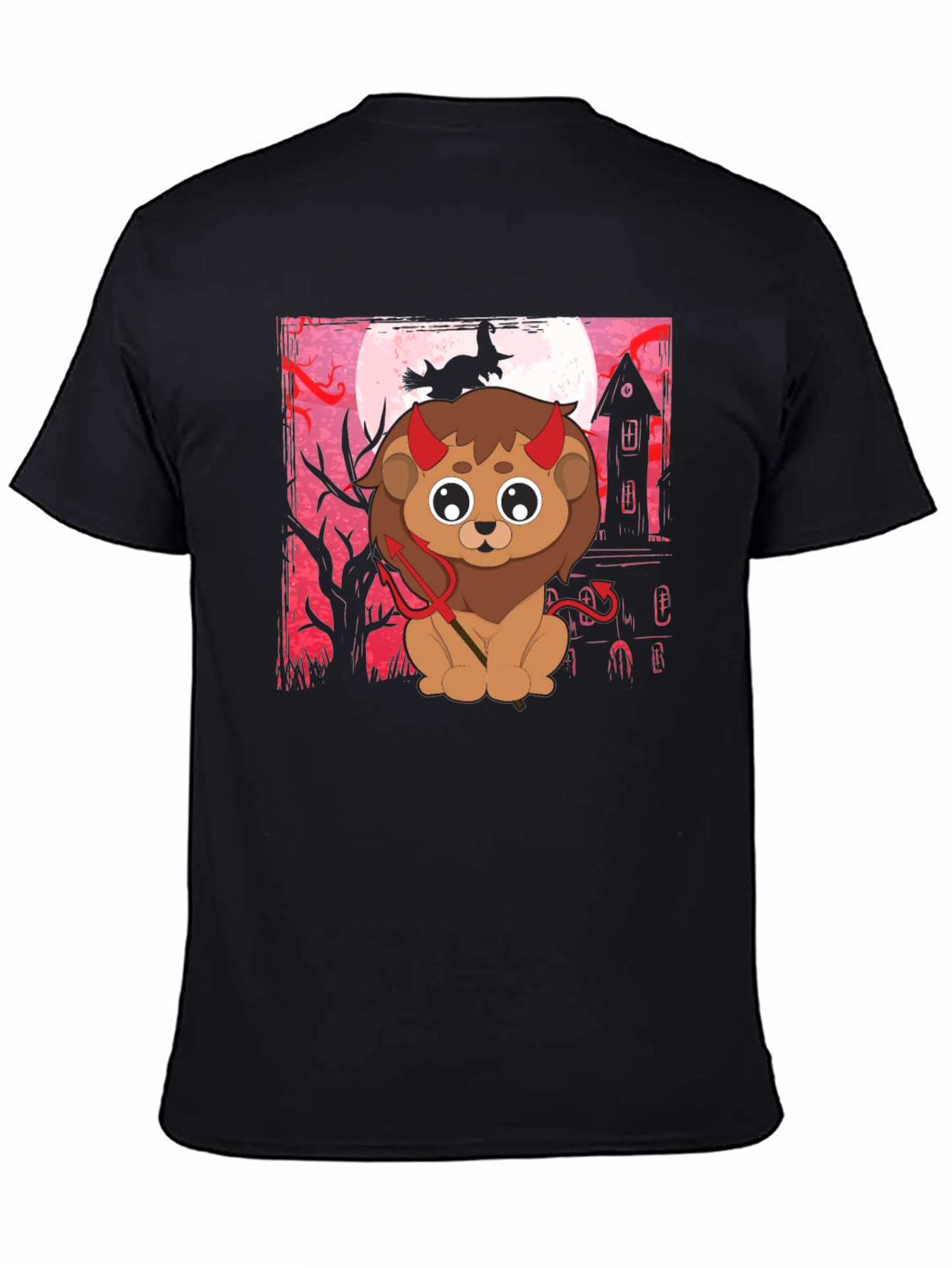 Halloween Devil Lion Graphic Tee