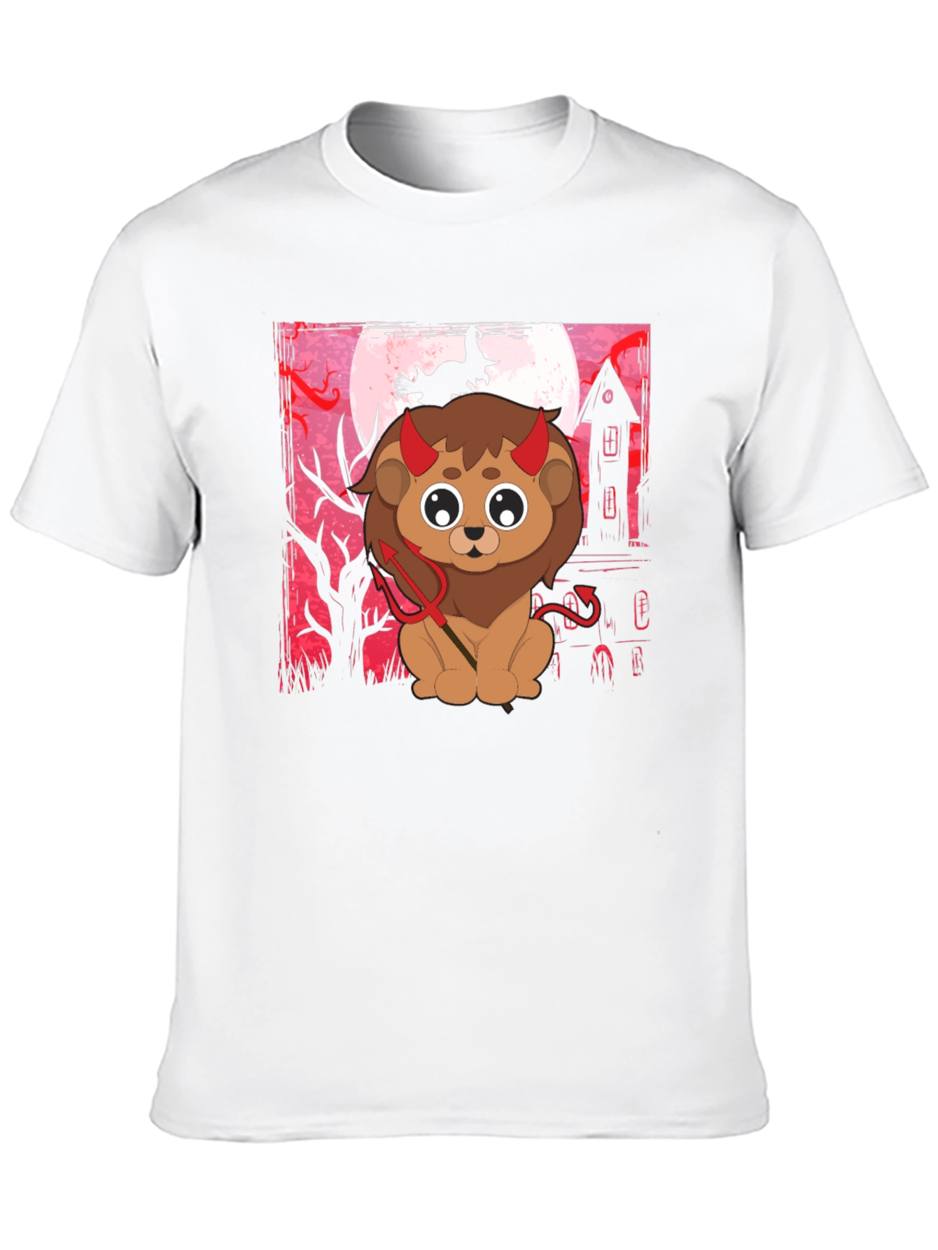 Halloween Devil Lion Graphic Tee