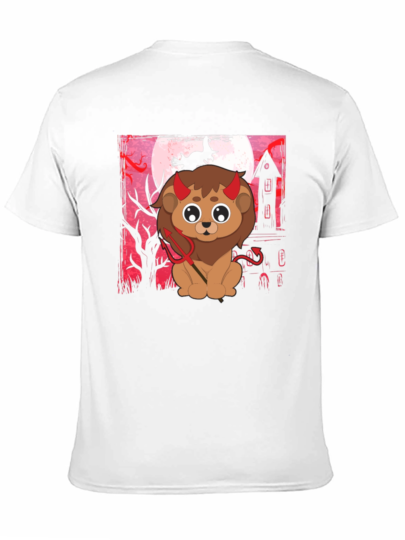 Halloween Devil Lion Graphic Tee