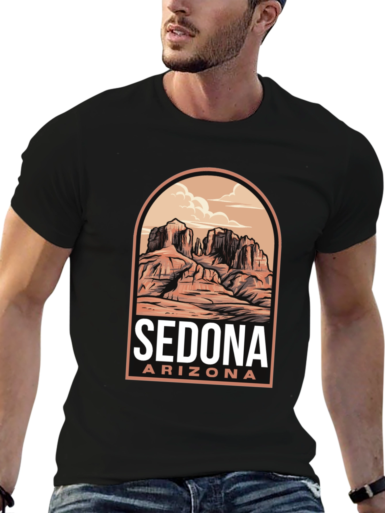 Sedona Arizona Graphic T-Shirt - Desert Scene