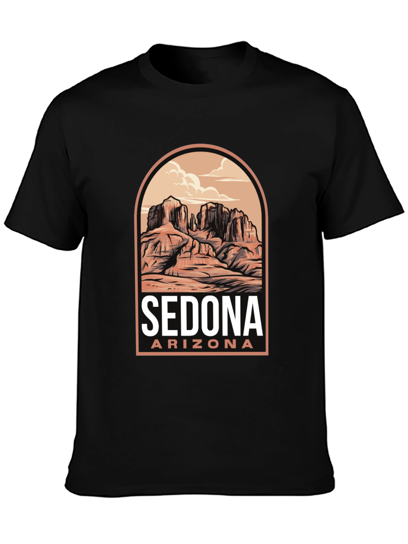 Sedona Arizona Graphic T-Shirt - Desert Scene