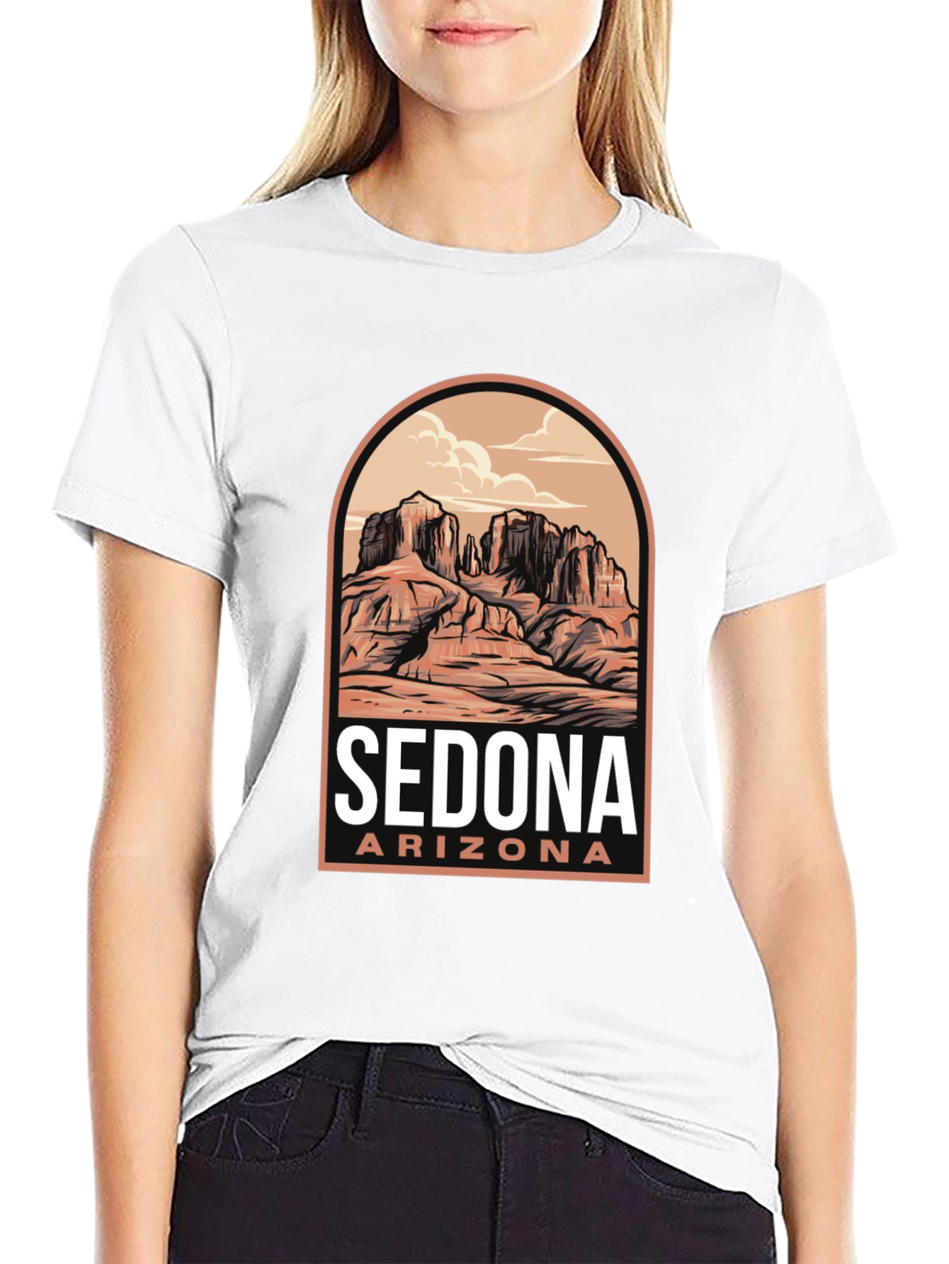 Sedona Arizona Graphic T-Shirt - Desert Scene