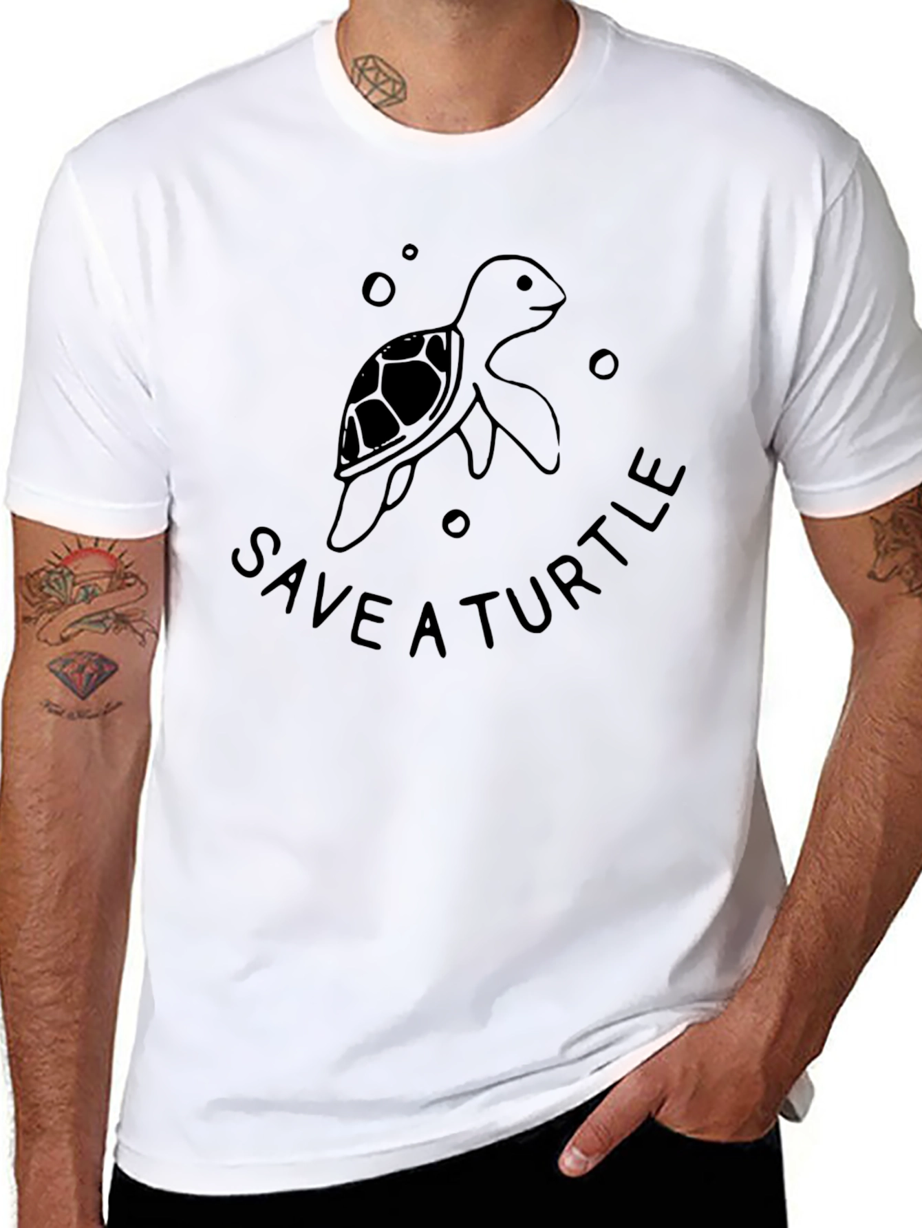Save a Turtle Graphic Tee - Black