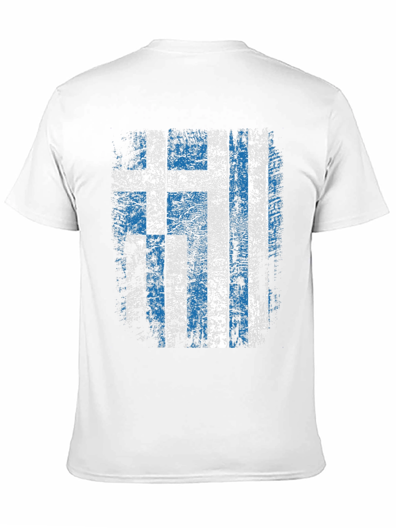 Greek Flag Distressed Graphic T-Shirt