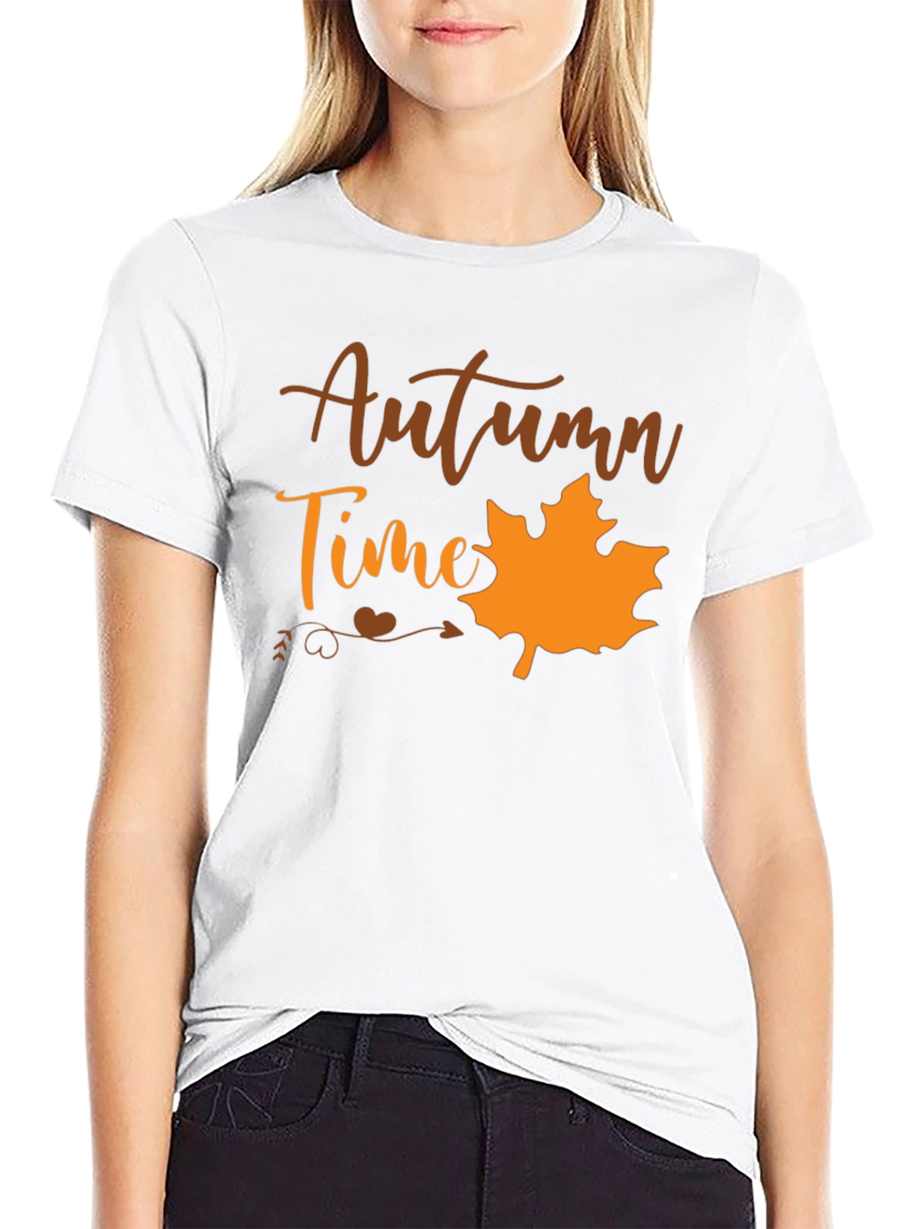 Autumn Time Black T-Shirt