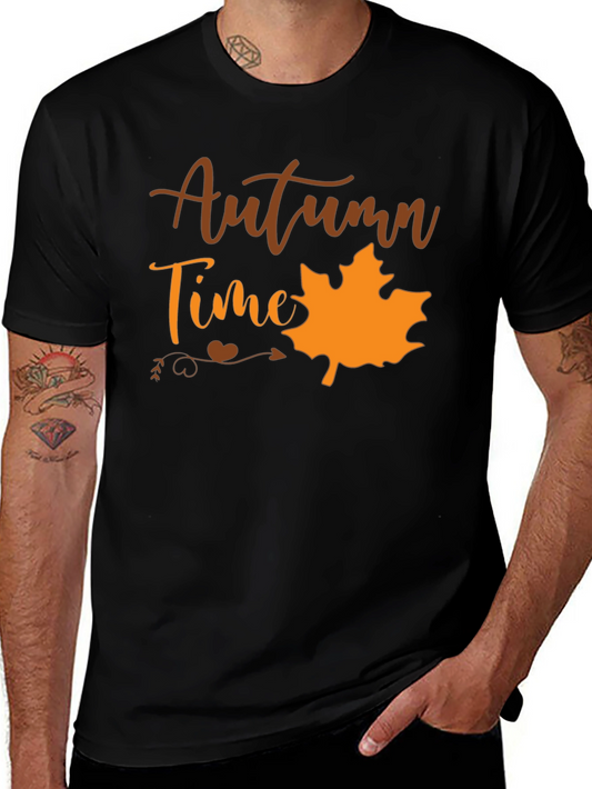 Autumn Time Black T-Shirt