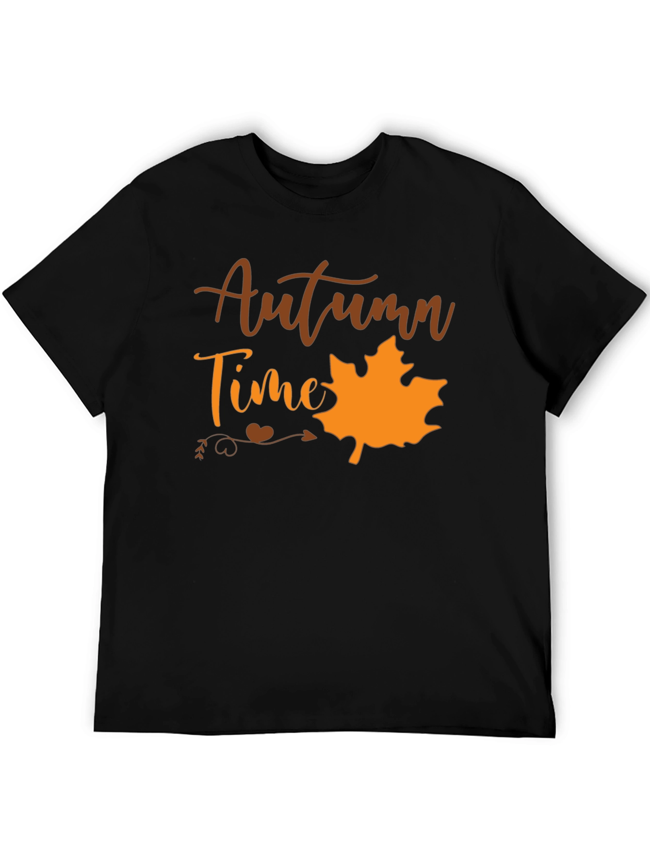 Autumn Time Black T-Shirt