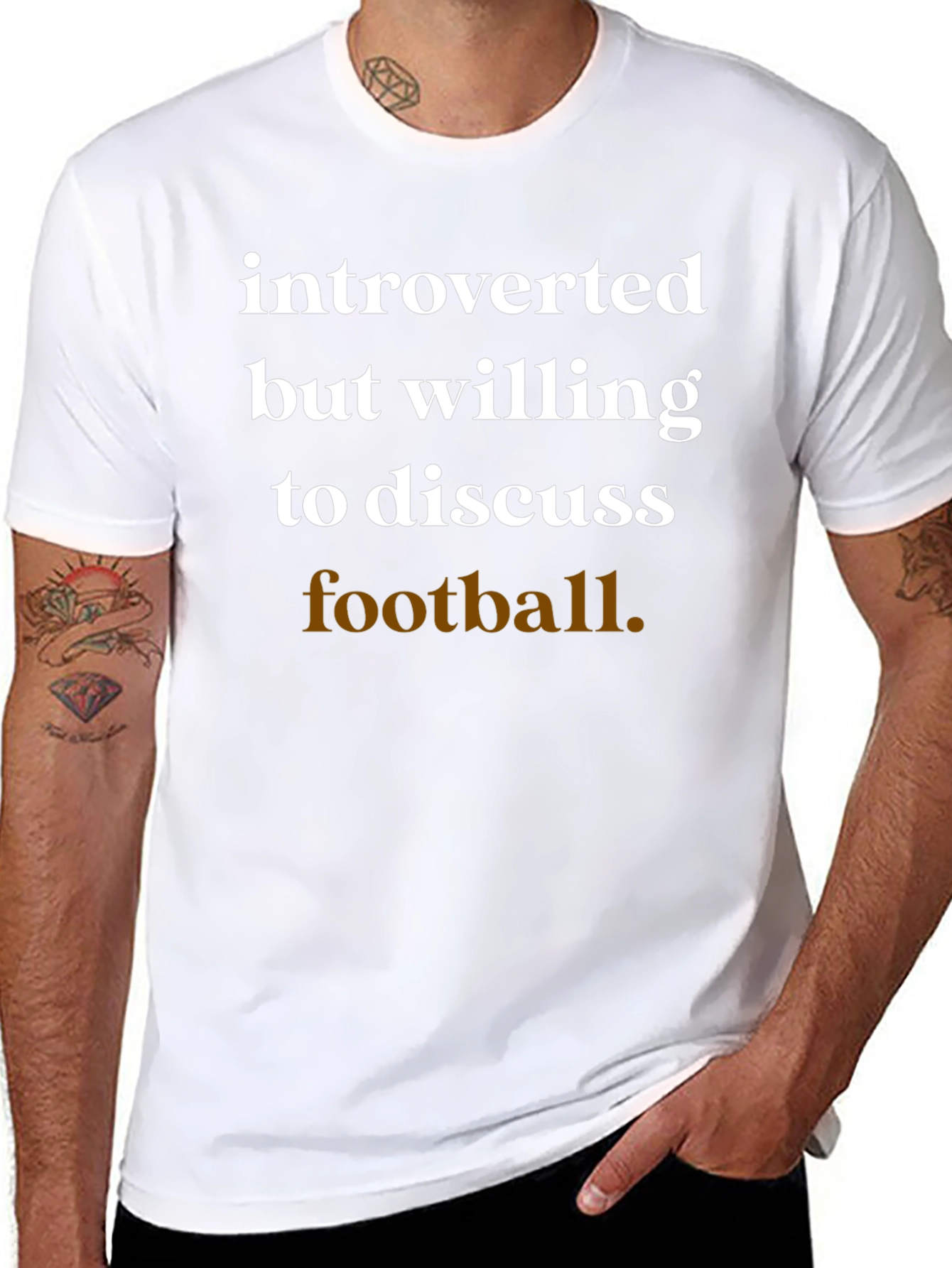 Introverted Football Fan T-Shirt - Soft Cotton Comfort