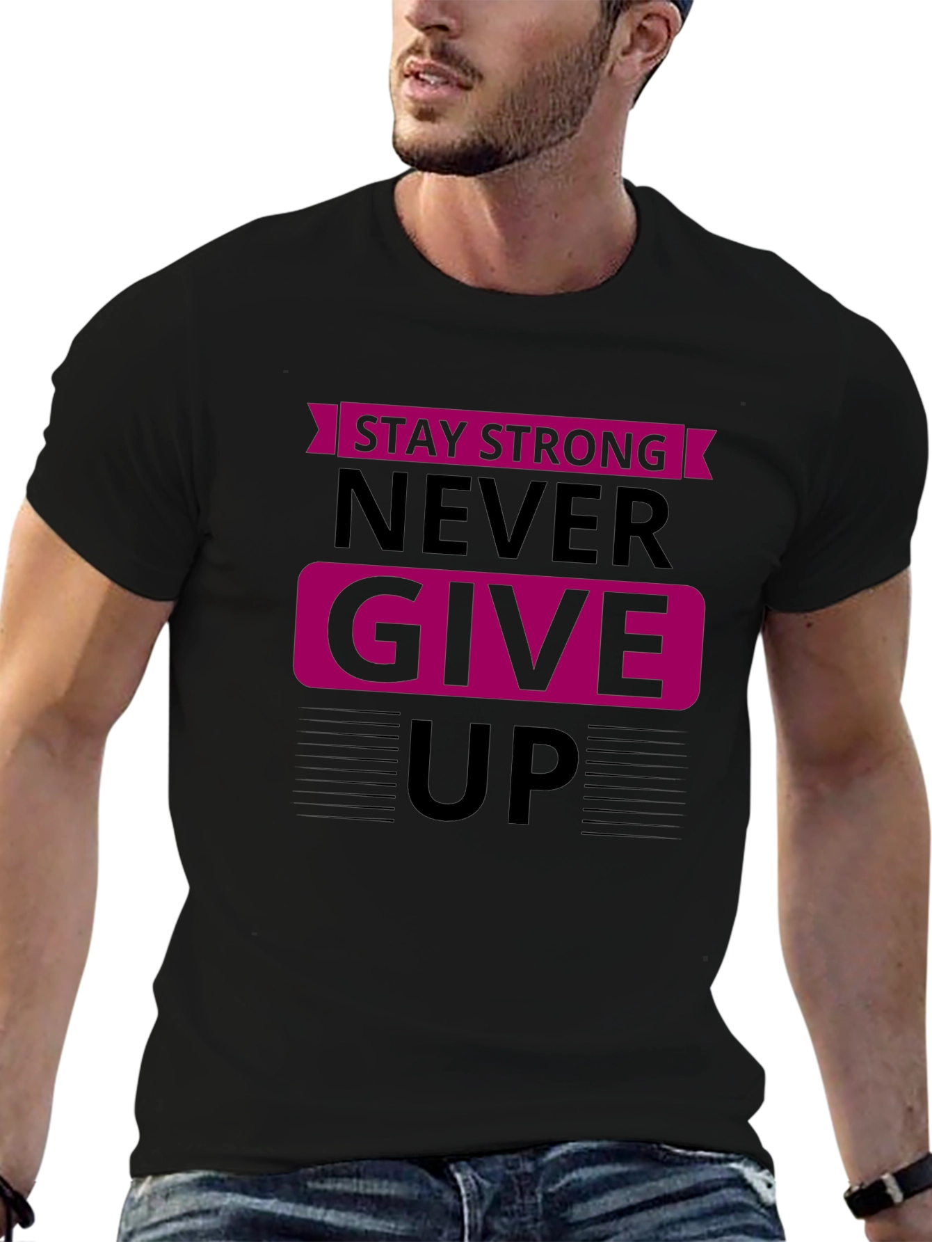 Stay Strong Graphic Tee - Motivational Shirt