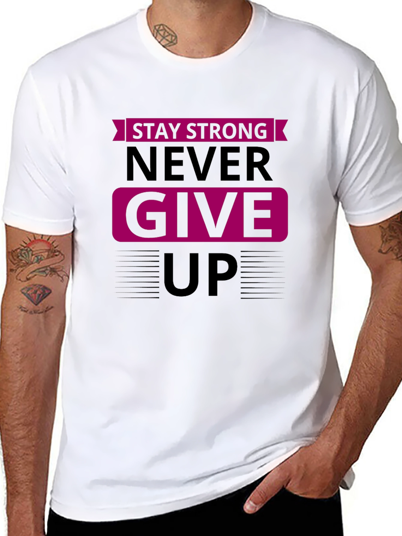 Stay Strong Graphic Tee - Motivational Shirt