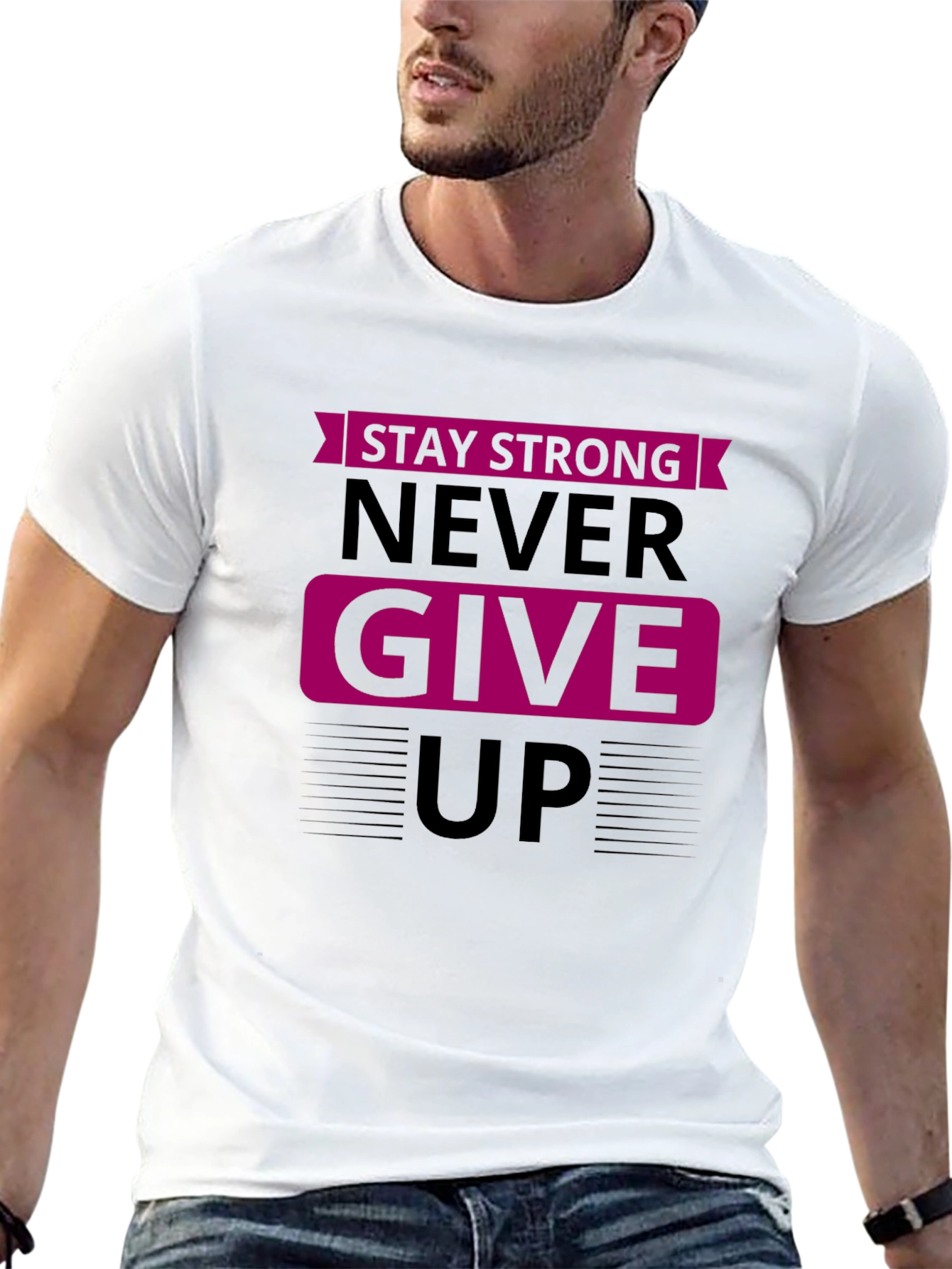 Stay Strong Graphic Tee - Motivational Shirt