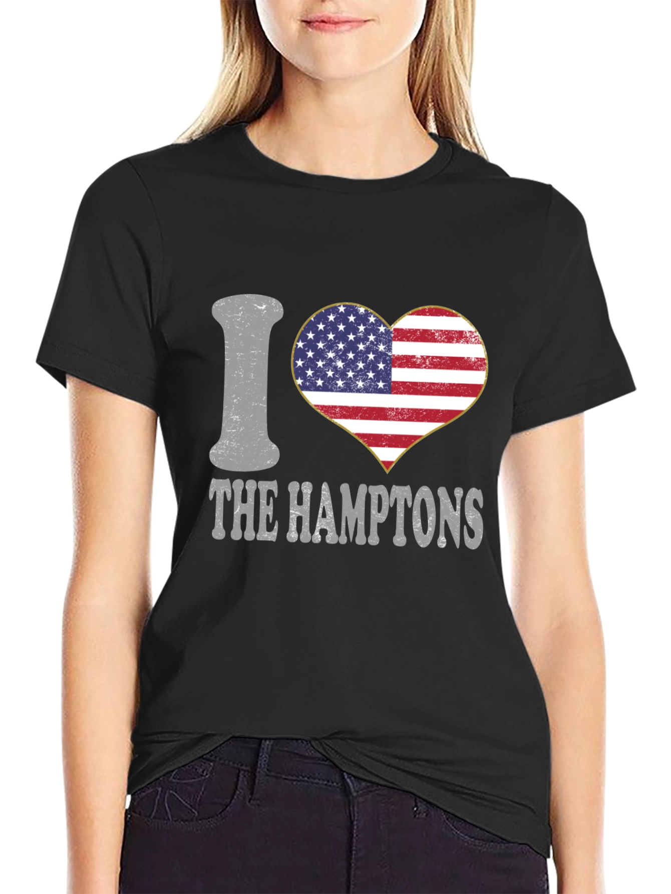 I Heart The Hamptons USA Flag T-Shirt