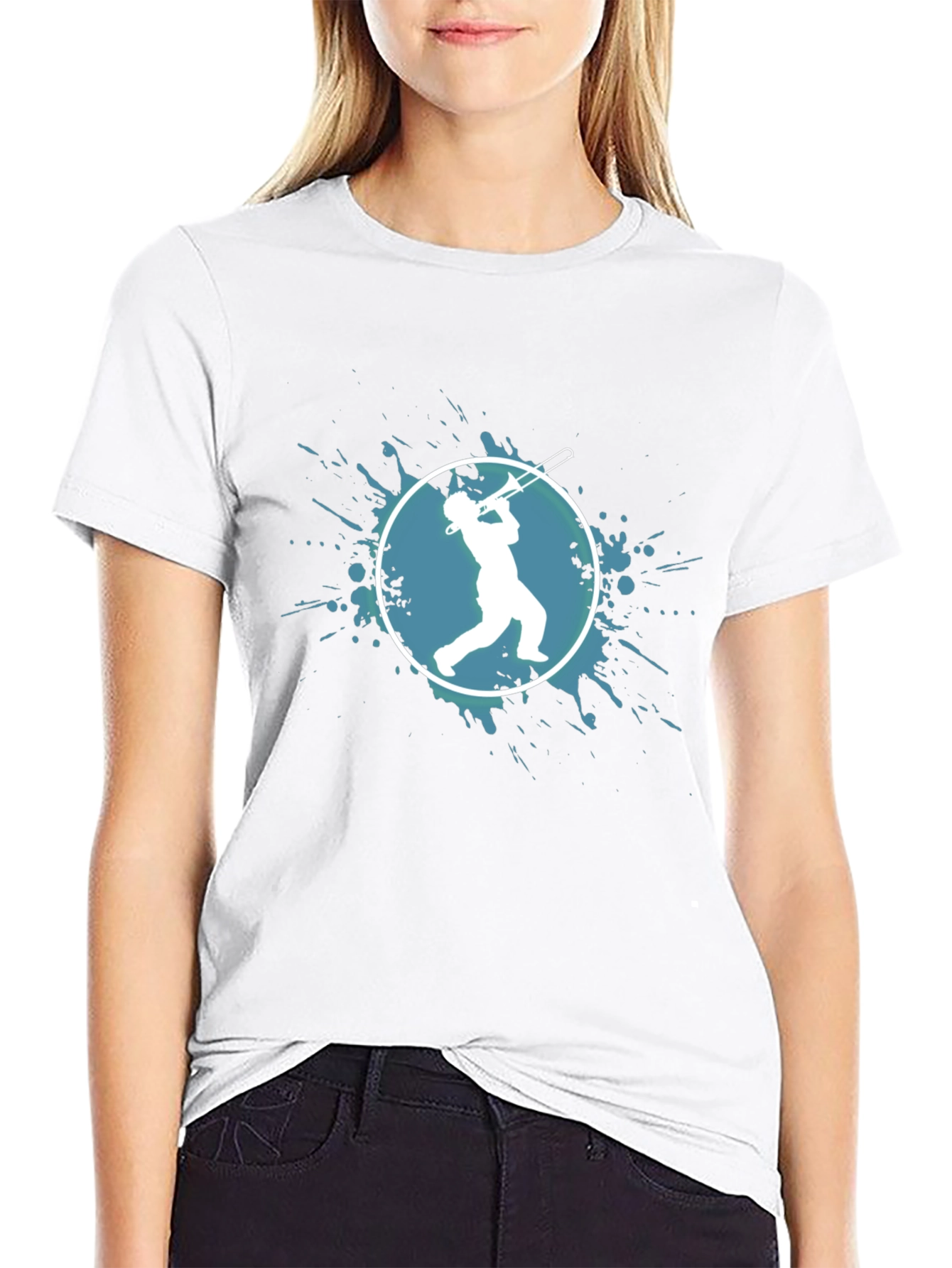 Musician Graphic Tee - Trombone Player Design