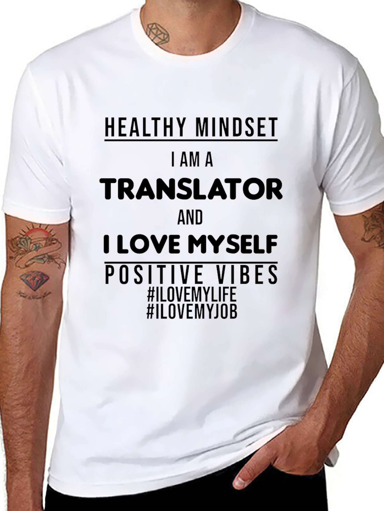 Translator T-Shirt: Healthy Mindset Positive Vibes