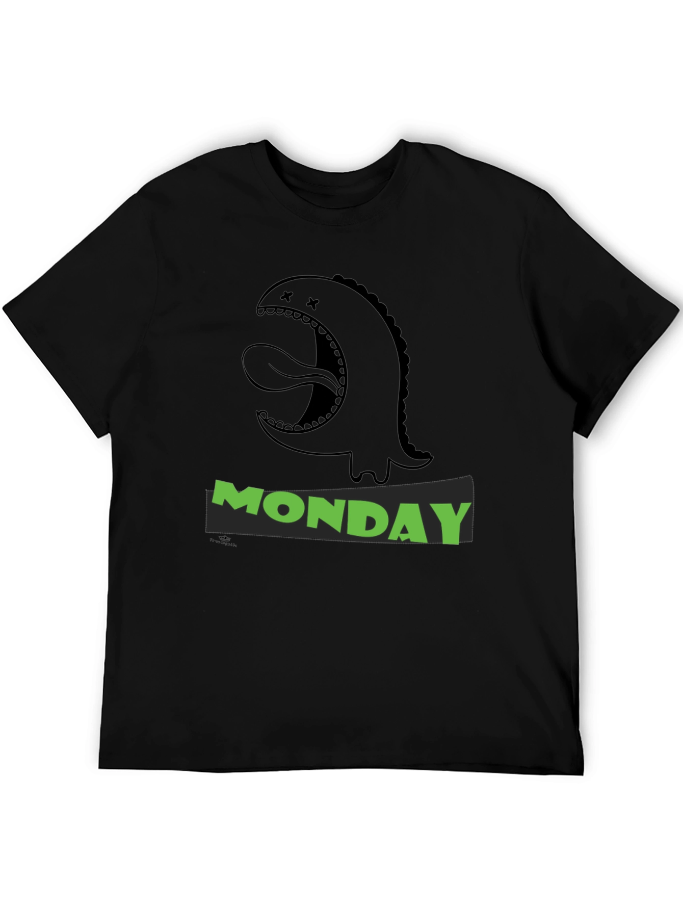 Monday Monster Graphic T-Shirt - Black