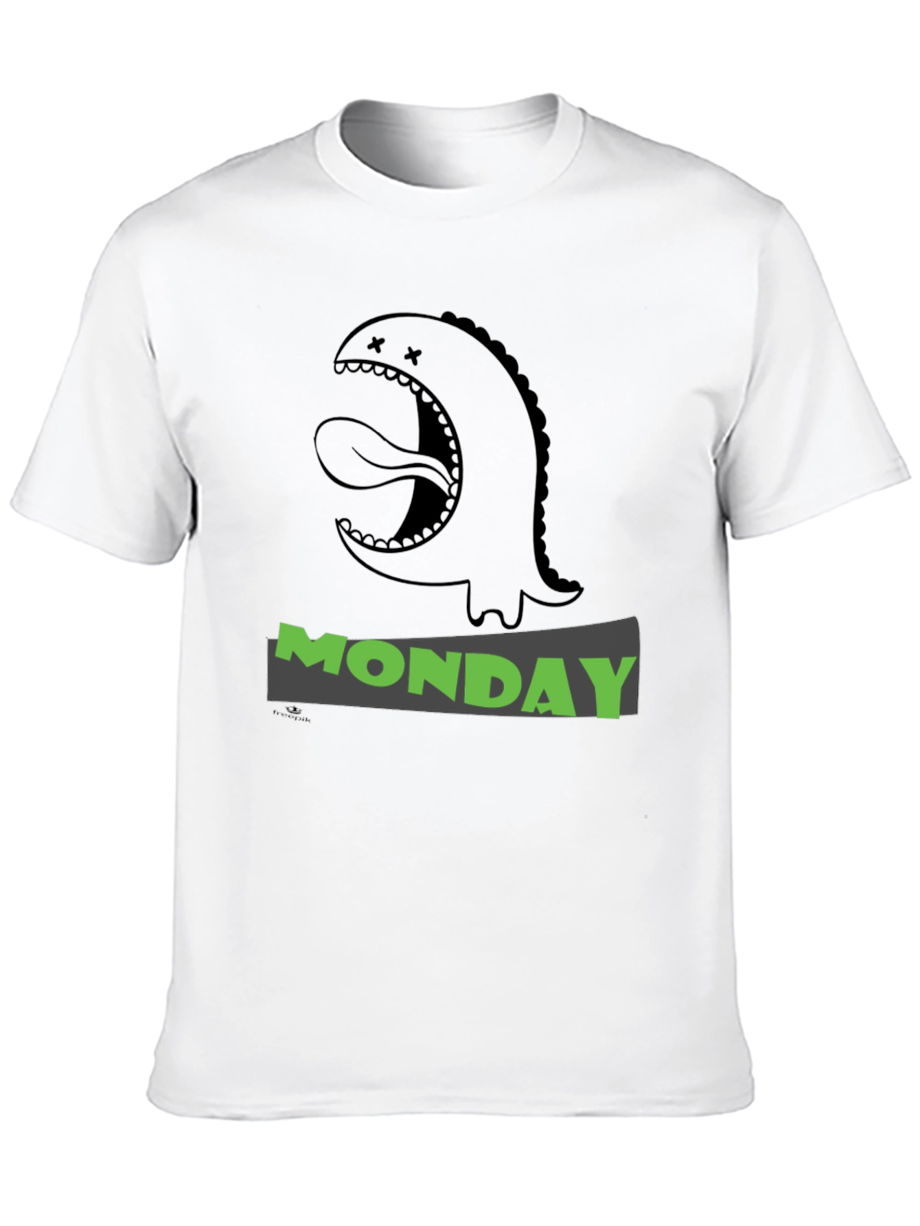 Monday Monster Graphic T-Shirt - Black
