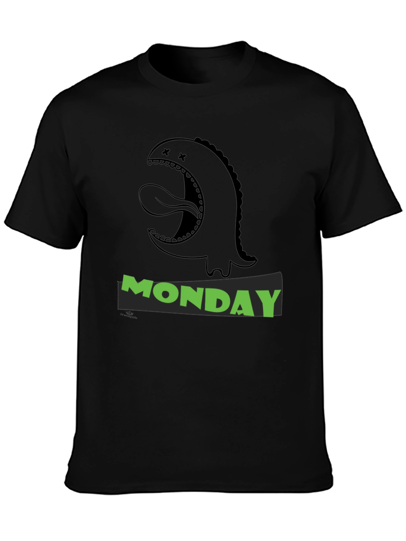 Monday Monster Graphic T-Shirt - Black