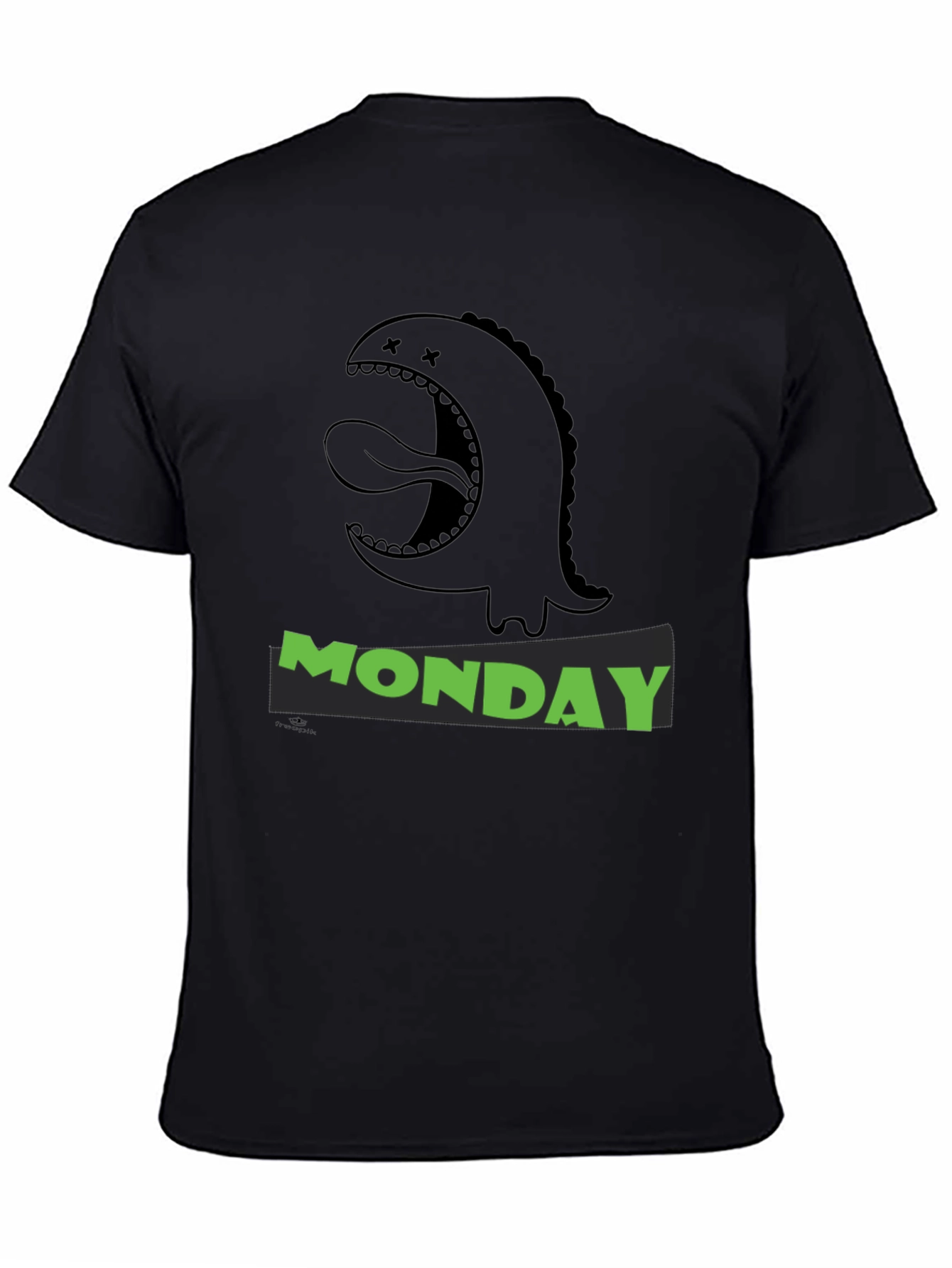 Monday Monster Graphic T-Shirt - Black